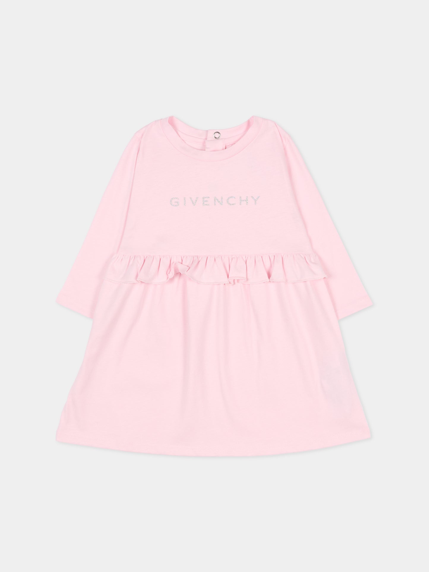 Vestito rosa per neonata con logo,Givenchy Kids,H30899 44Z