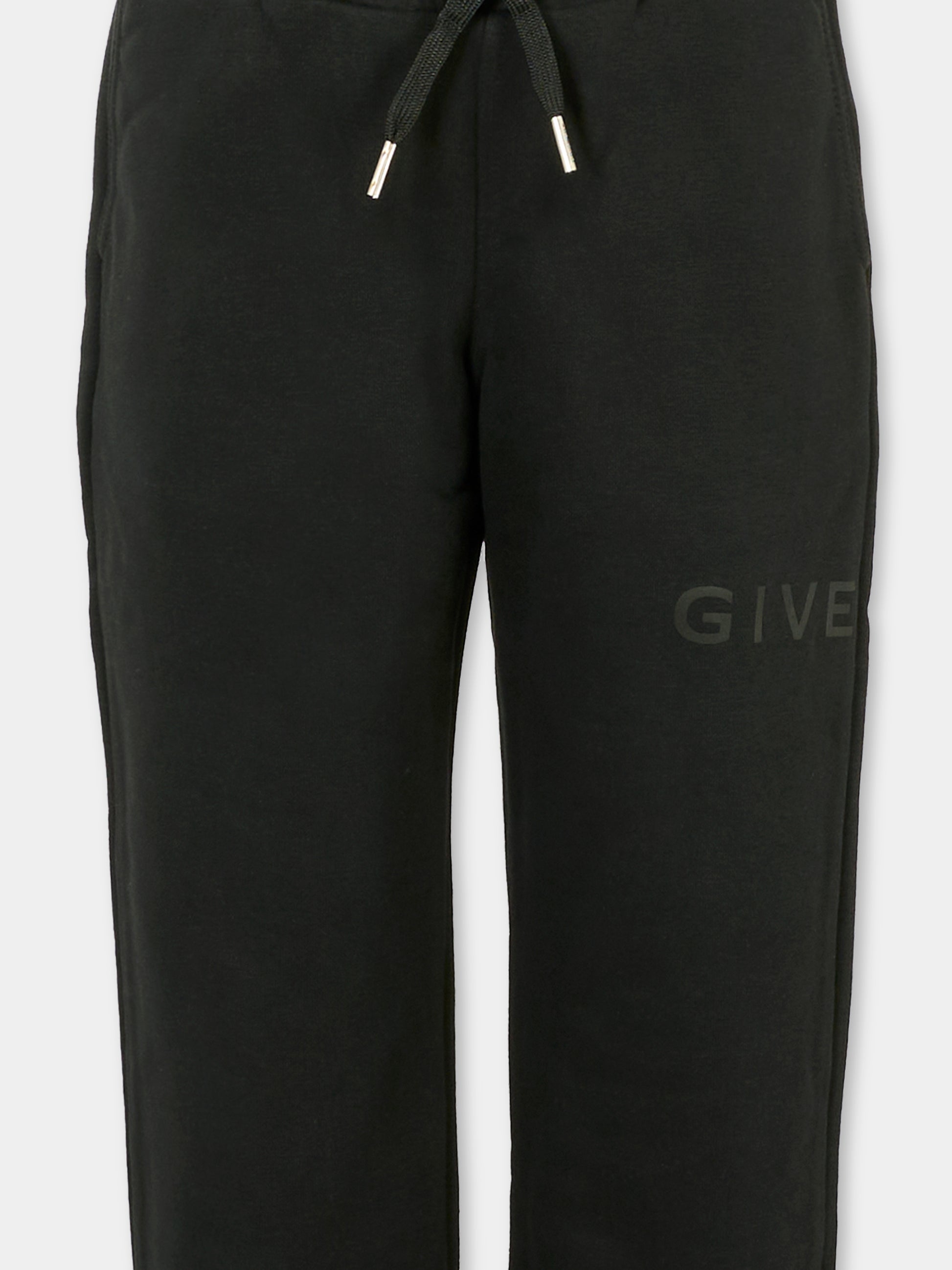 Pantaloni neri per bambini con logo,Givenchy Kids,H30922 09B