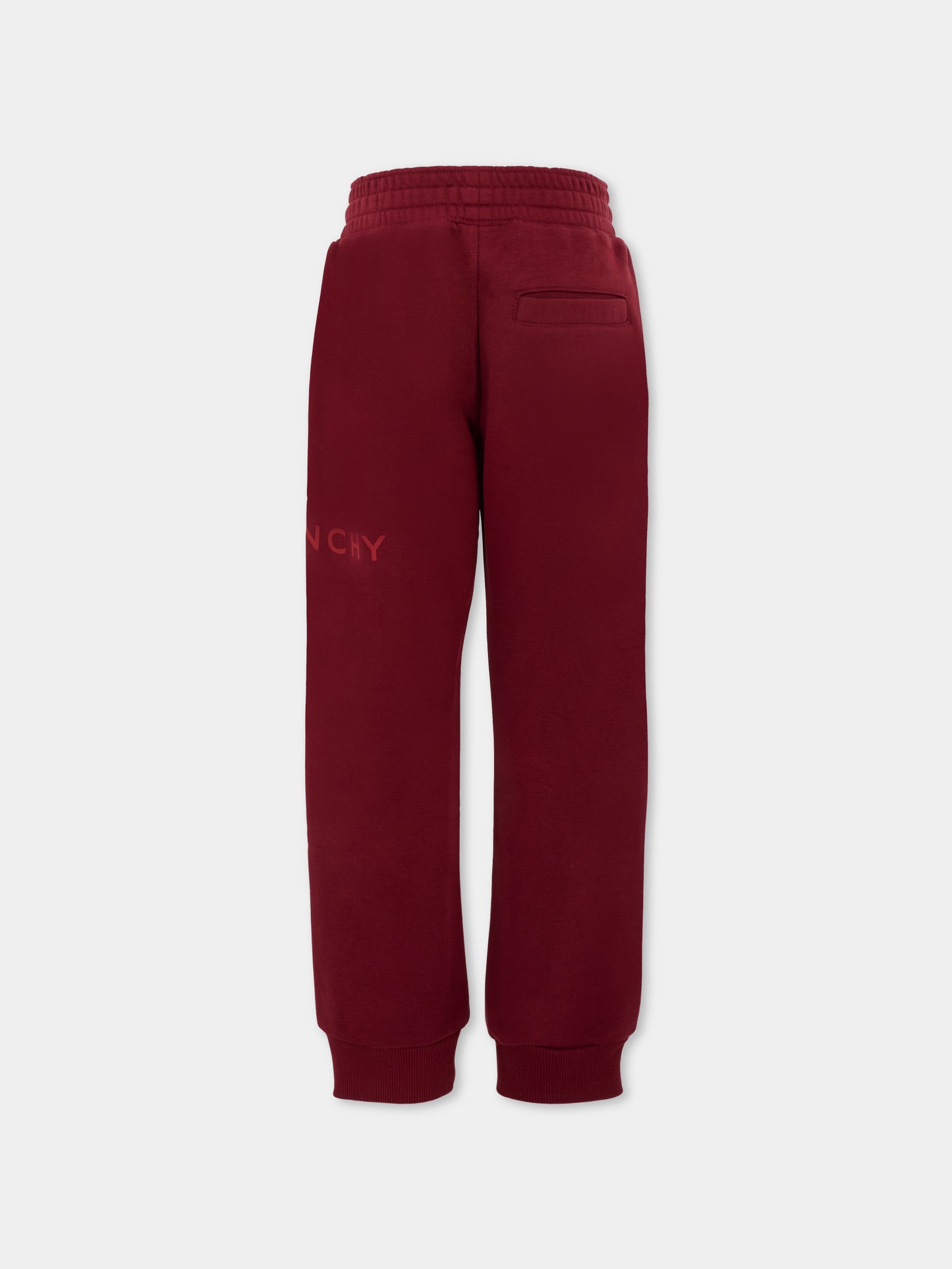 Pantaloni bordeaux per bambini con logo,Givenchy Kids,H30922 95C