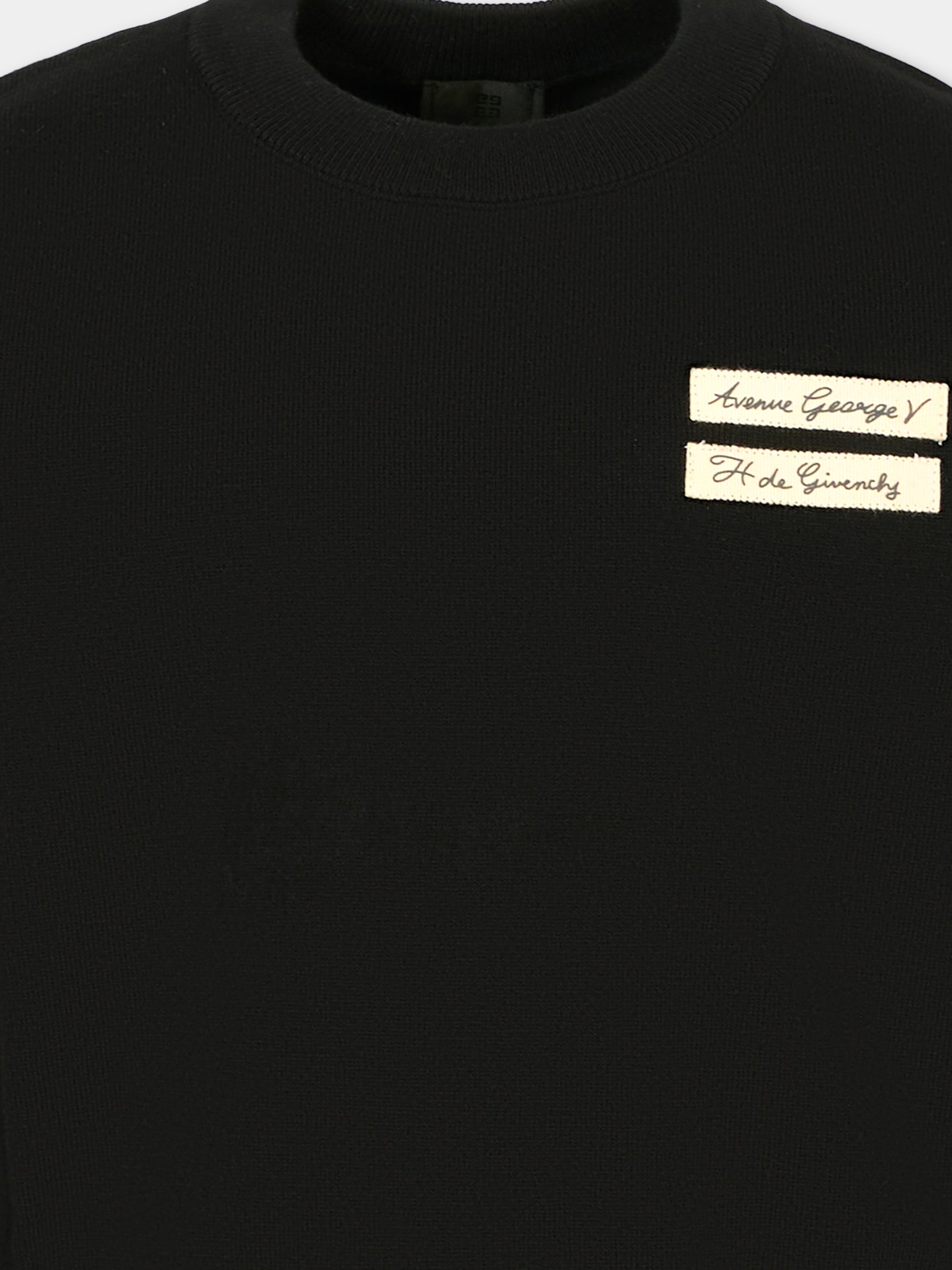 Maglione nero per bambino con logo,Givenchy Kids,H30947 09B