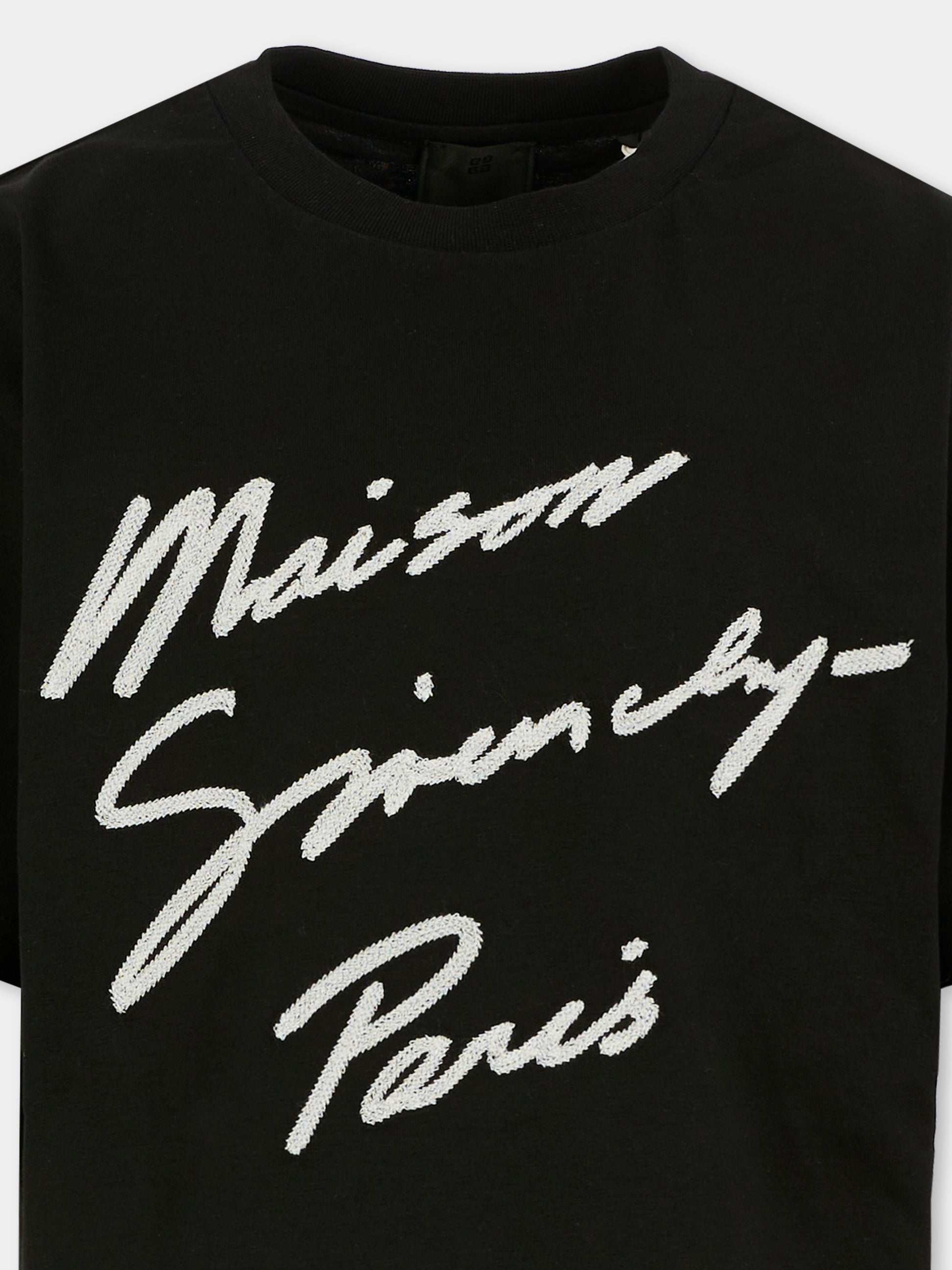 T-shirt nera per bambino con logo,Givenchy Kids,H30951 09B
