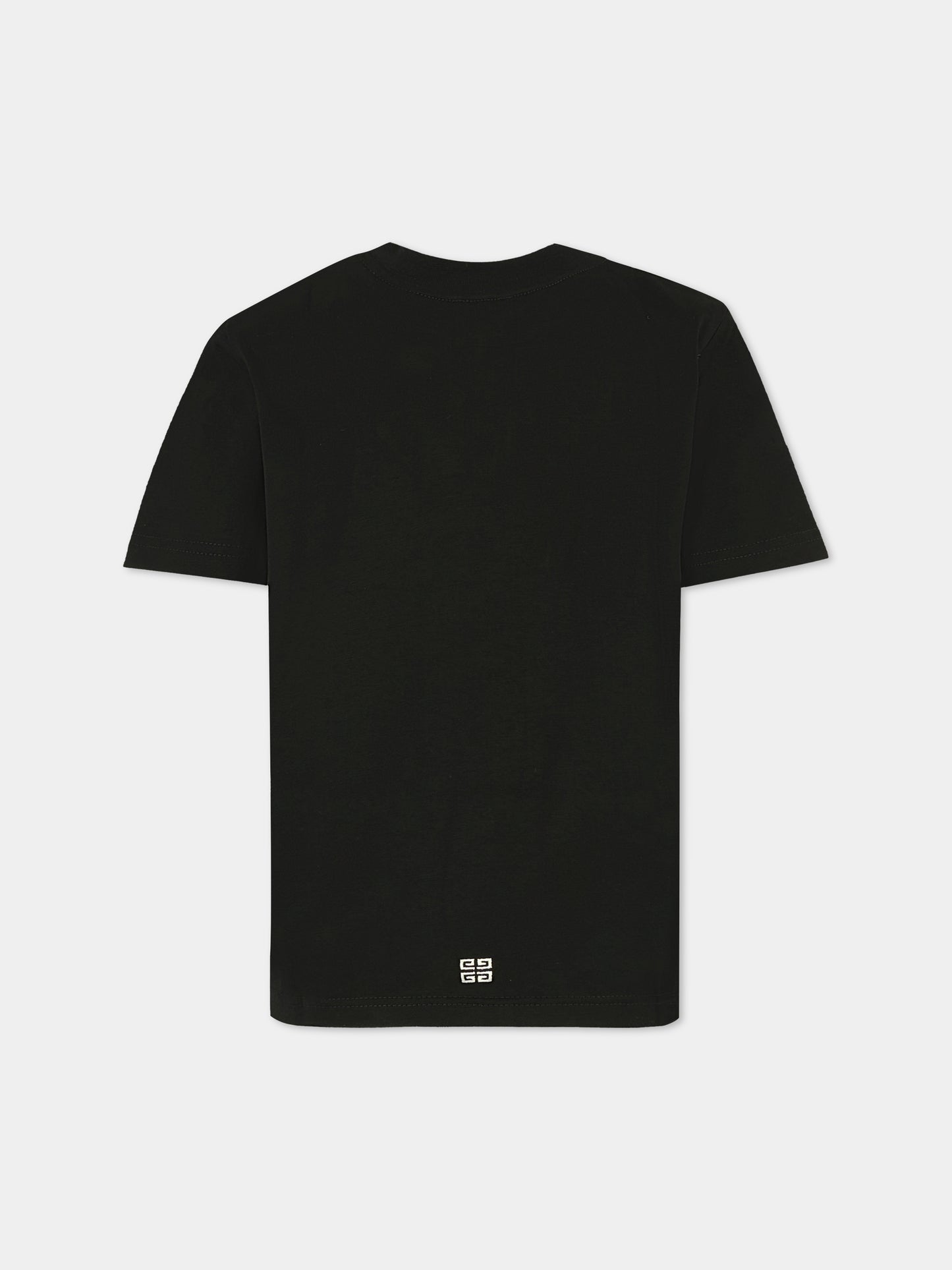 T-shirt nera per bambini con logo,Givenchy Kids,H30959 09B
