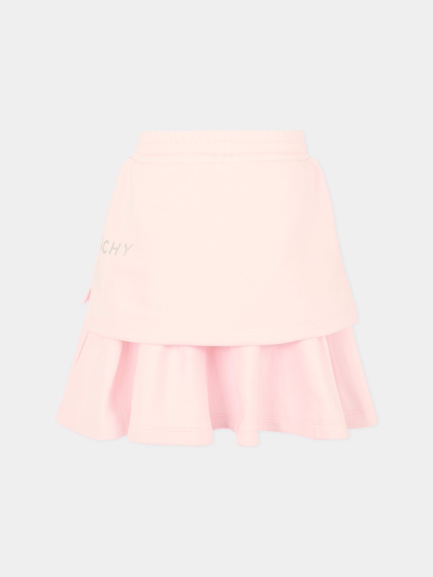 Gonna rosa per bambina con logo,Givenchy Kids,H30975 44Z
