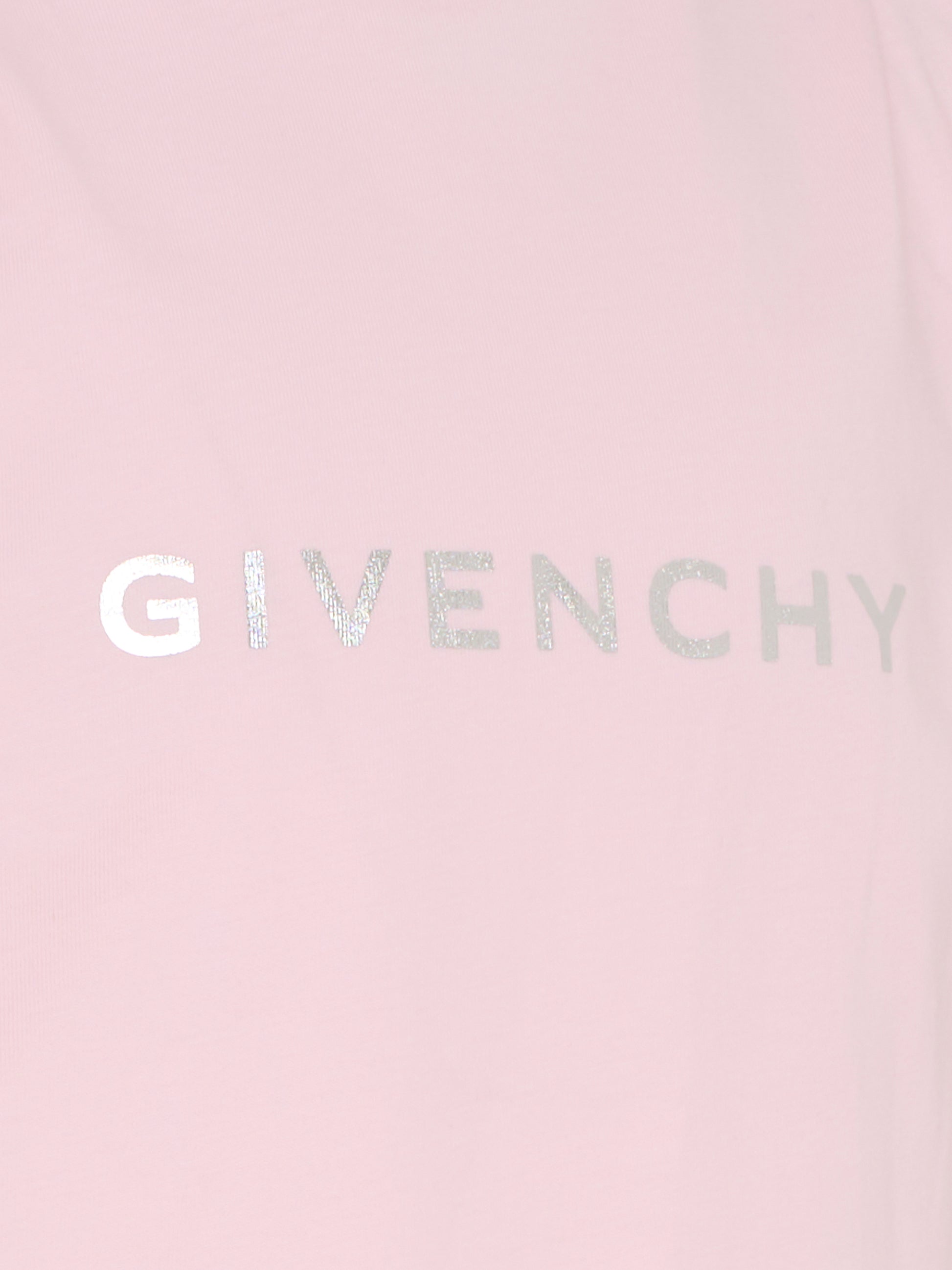 T-shirt rosa per bambina con logo,Givenchy Kids,H31010 44Z