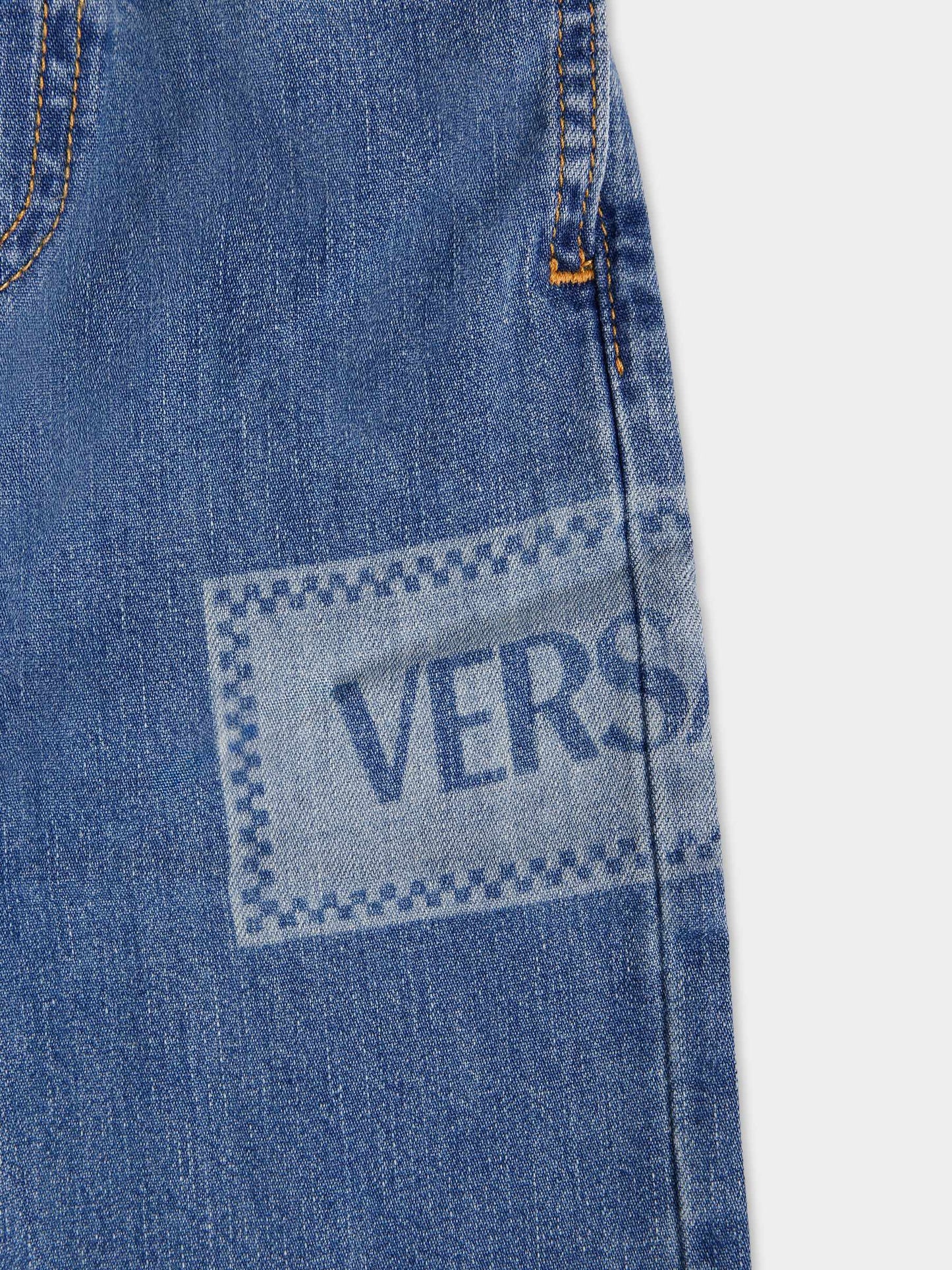 Jeans with 90's vintage logo for baby