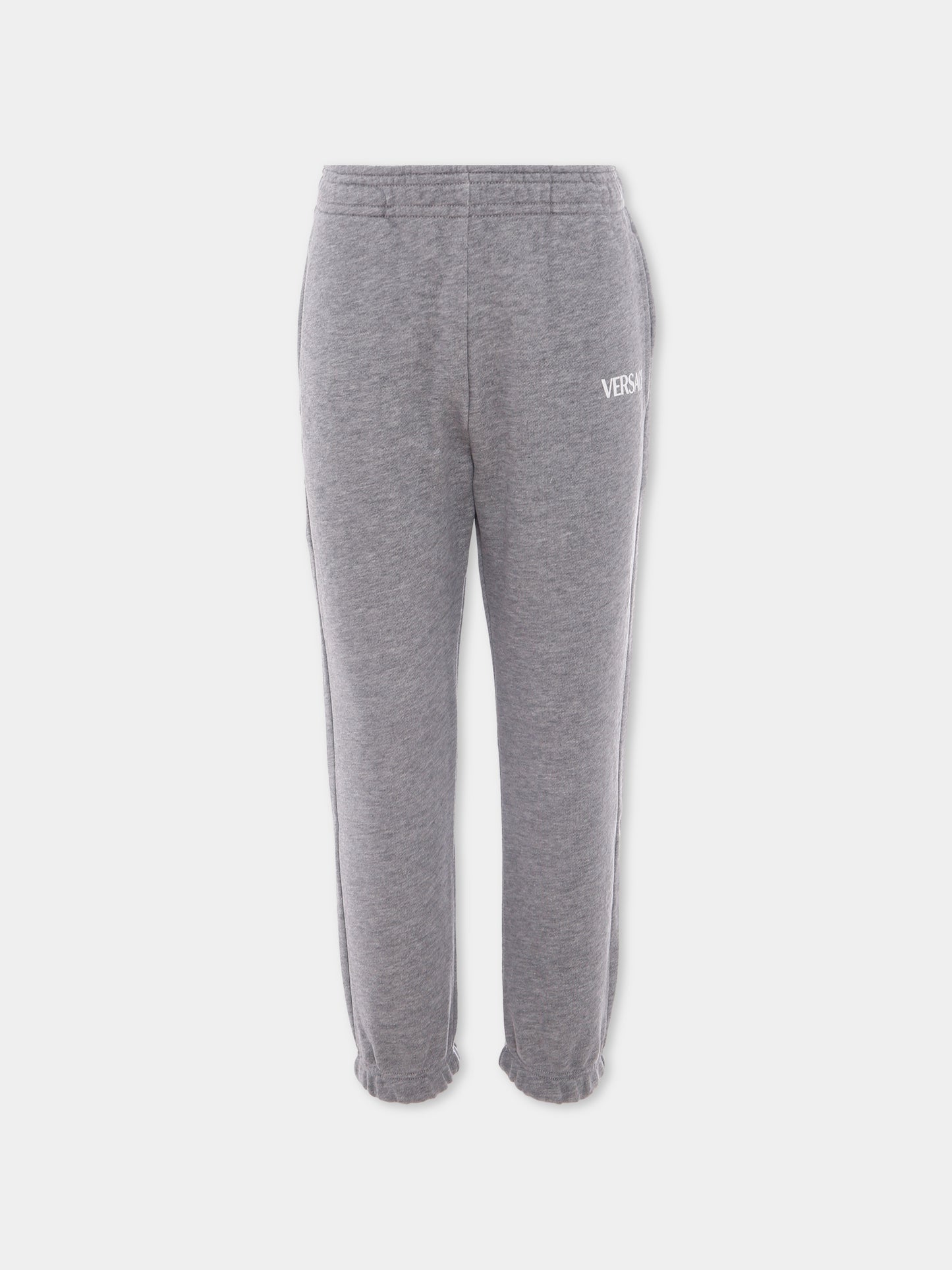 Pantaloni sportivi grigi con logo per bambini,Versace,1018580 1A15326 2E000
