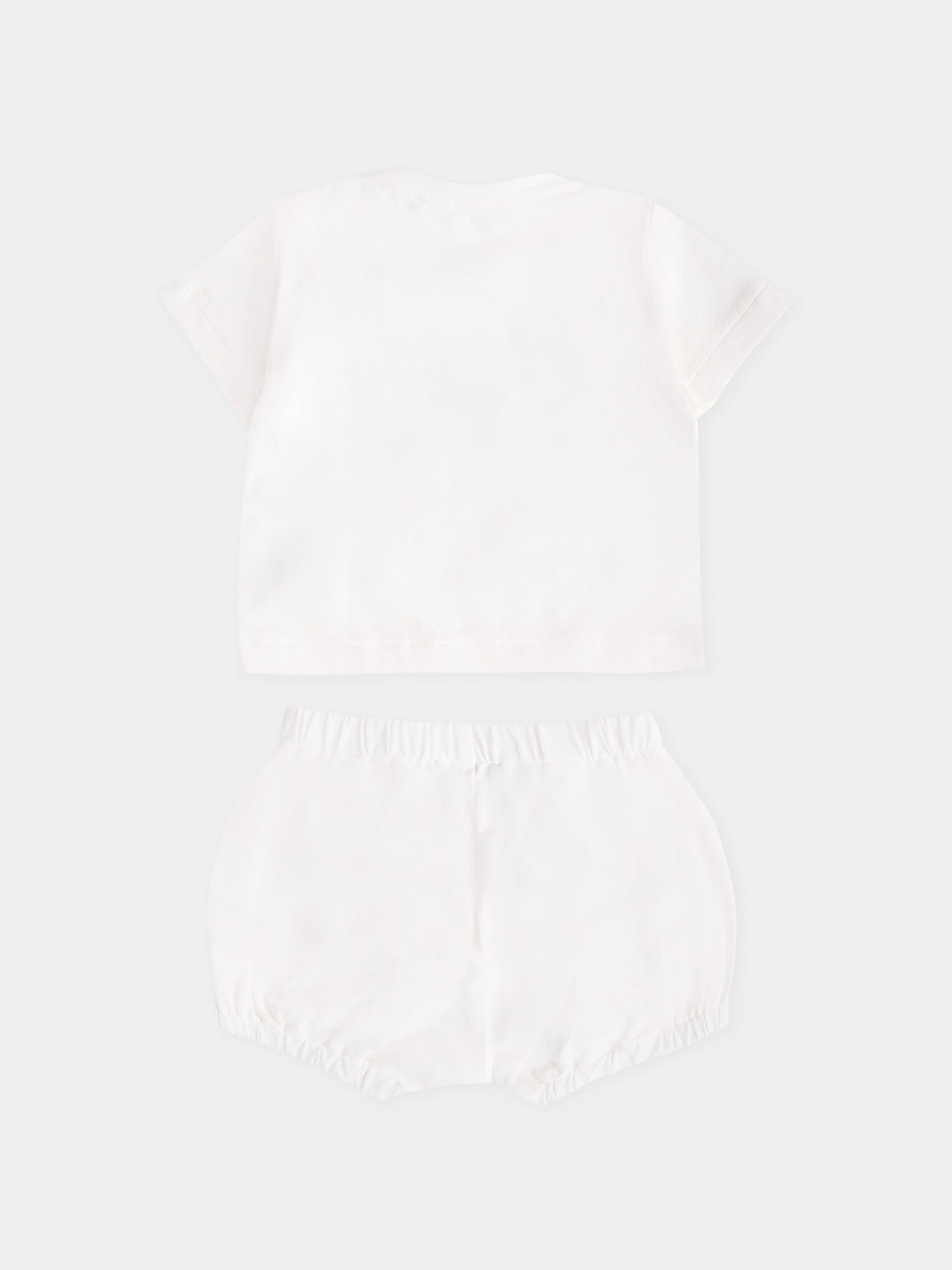 Completo avorio con '90 vintage logo e spille per neonati,Versace,1020939 1A15221 6W010