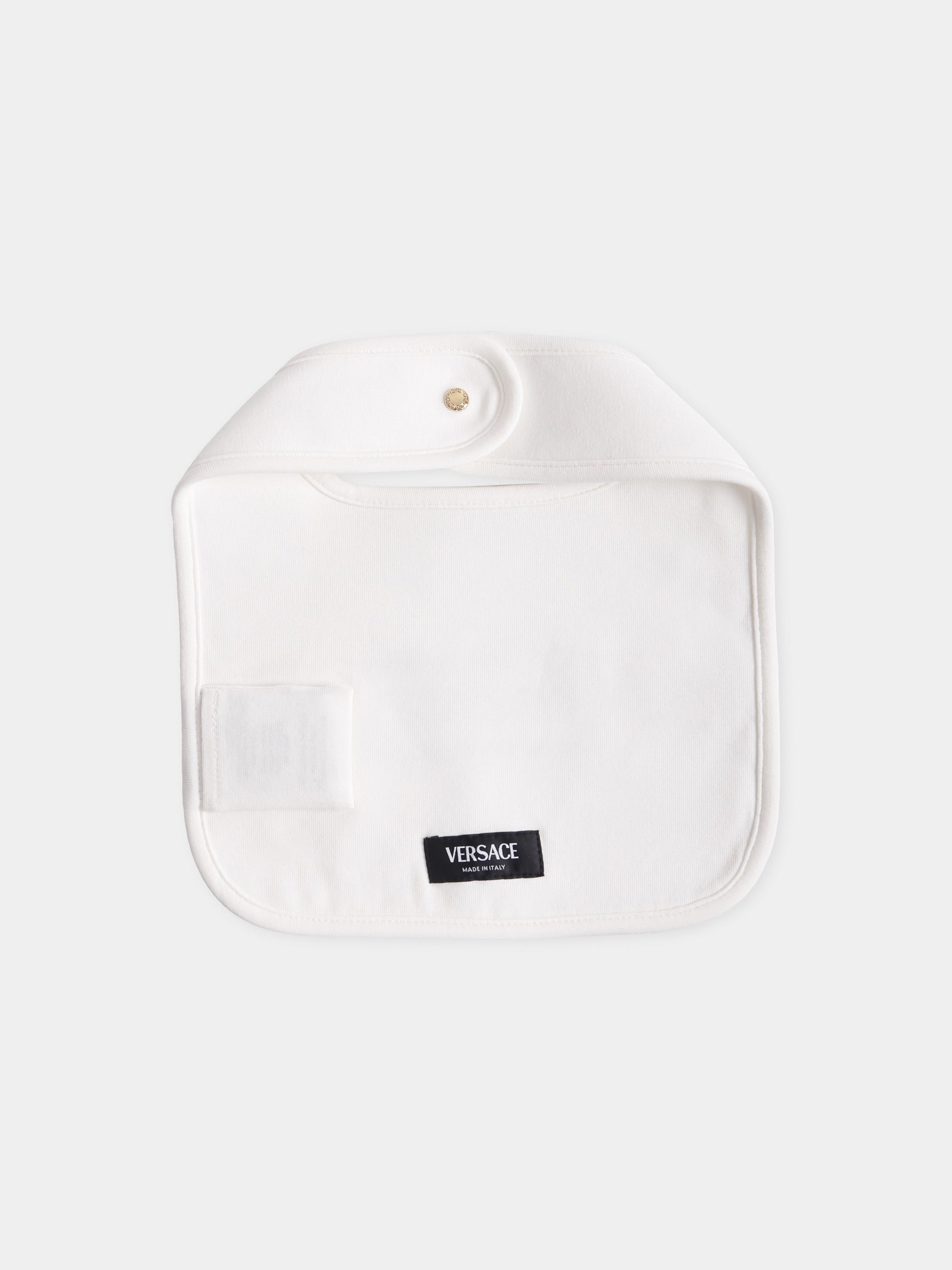 Completo avorio con '90 vintage logo e spille per neonati,Versace,1020939 1A15221 6W010