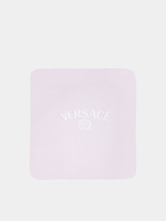 Coperta rosa con logo e Medusa per neonata,Versace,1017939 1A15206 2PW30
