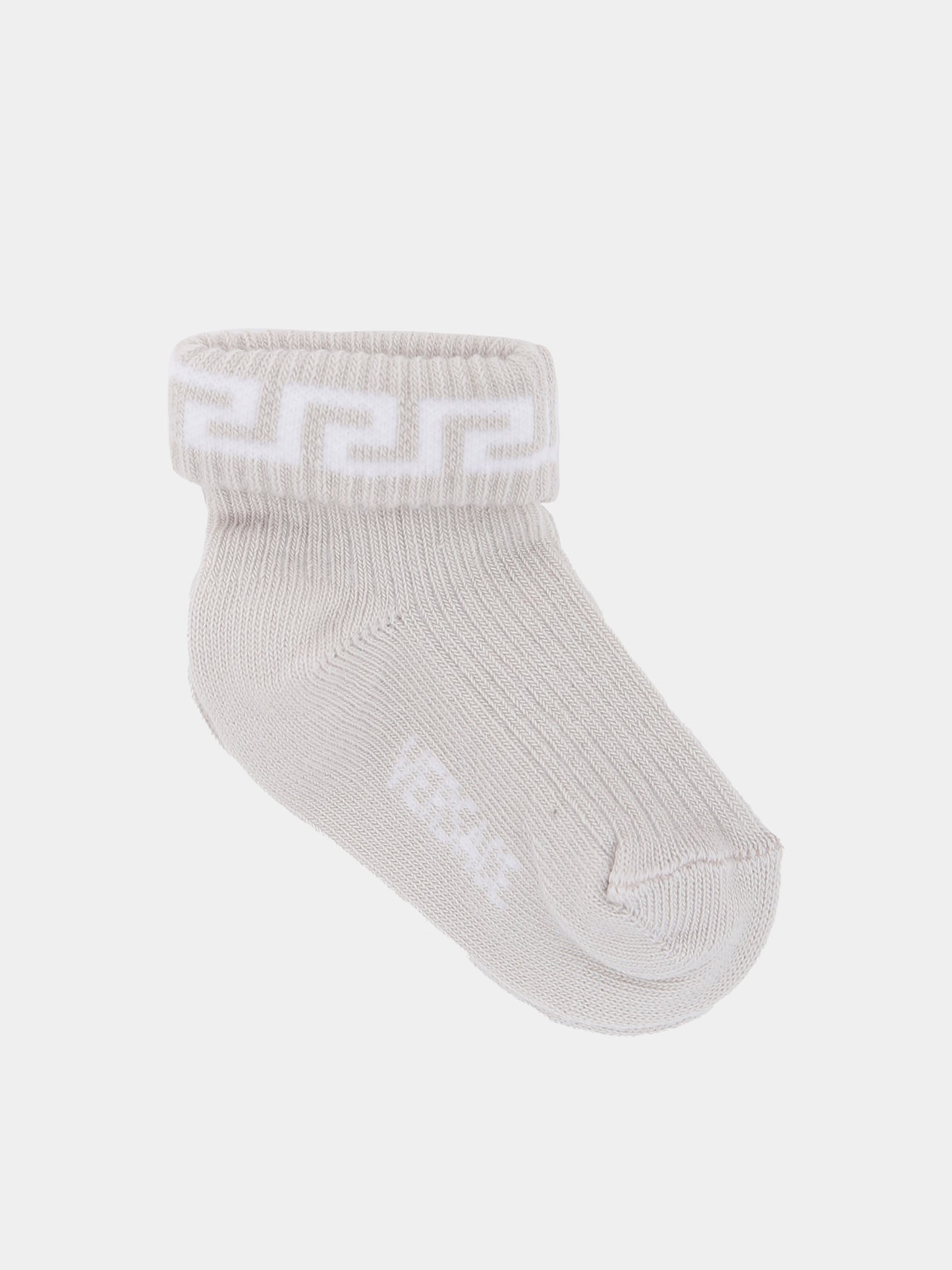 Set calzini multicolor per neonati con motivo Greca,Versace,1020945 1A15238 6WH70