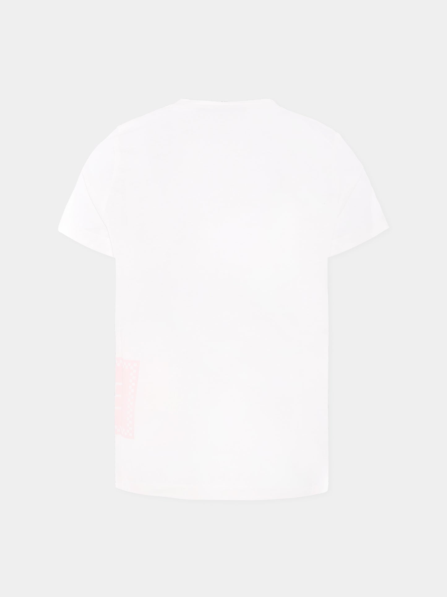 T-shirt bianca con '90s vintage logo per bambina,Versace,1018342 1A15441 2WL90