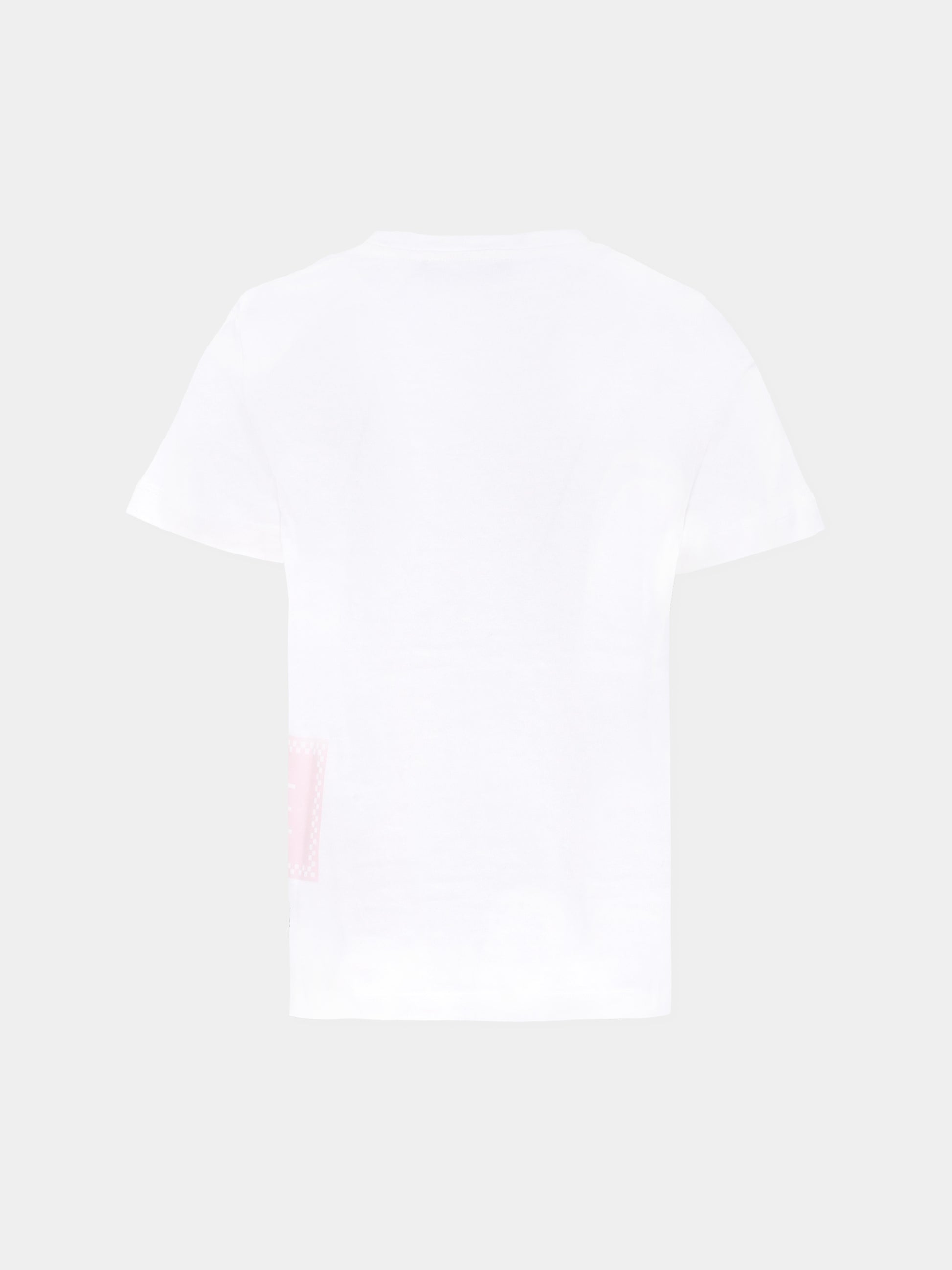 T-shirt bianca con '90s vintage logo per bambina,Versace,1018570 1A15441 2WL90