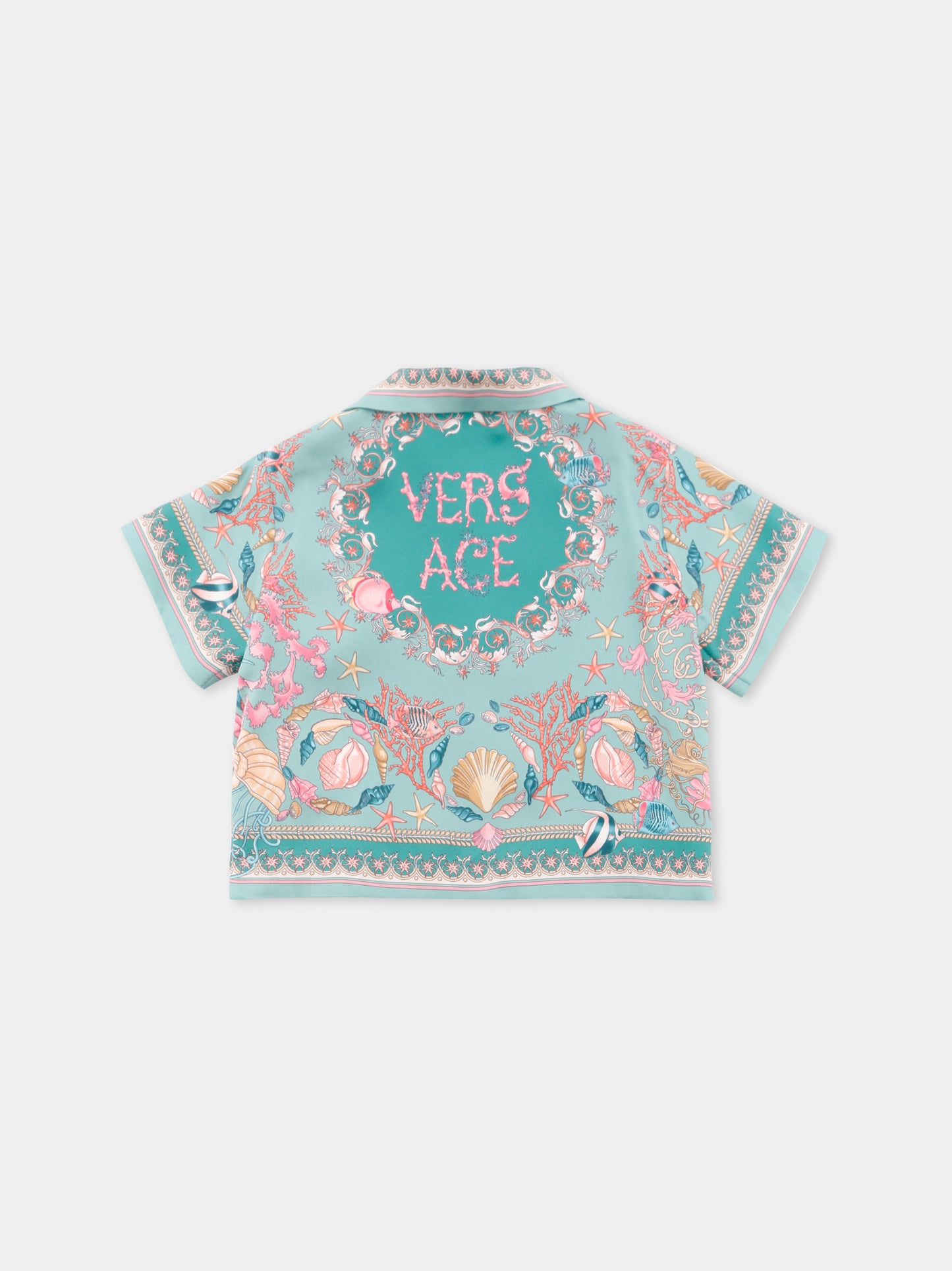 Camicia multicolor La Vacanza per neonati,Versace,1018697 1A15237 5GA30