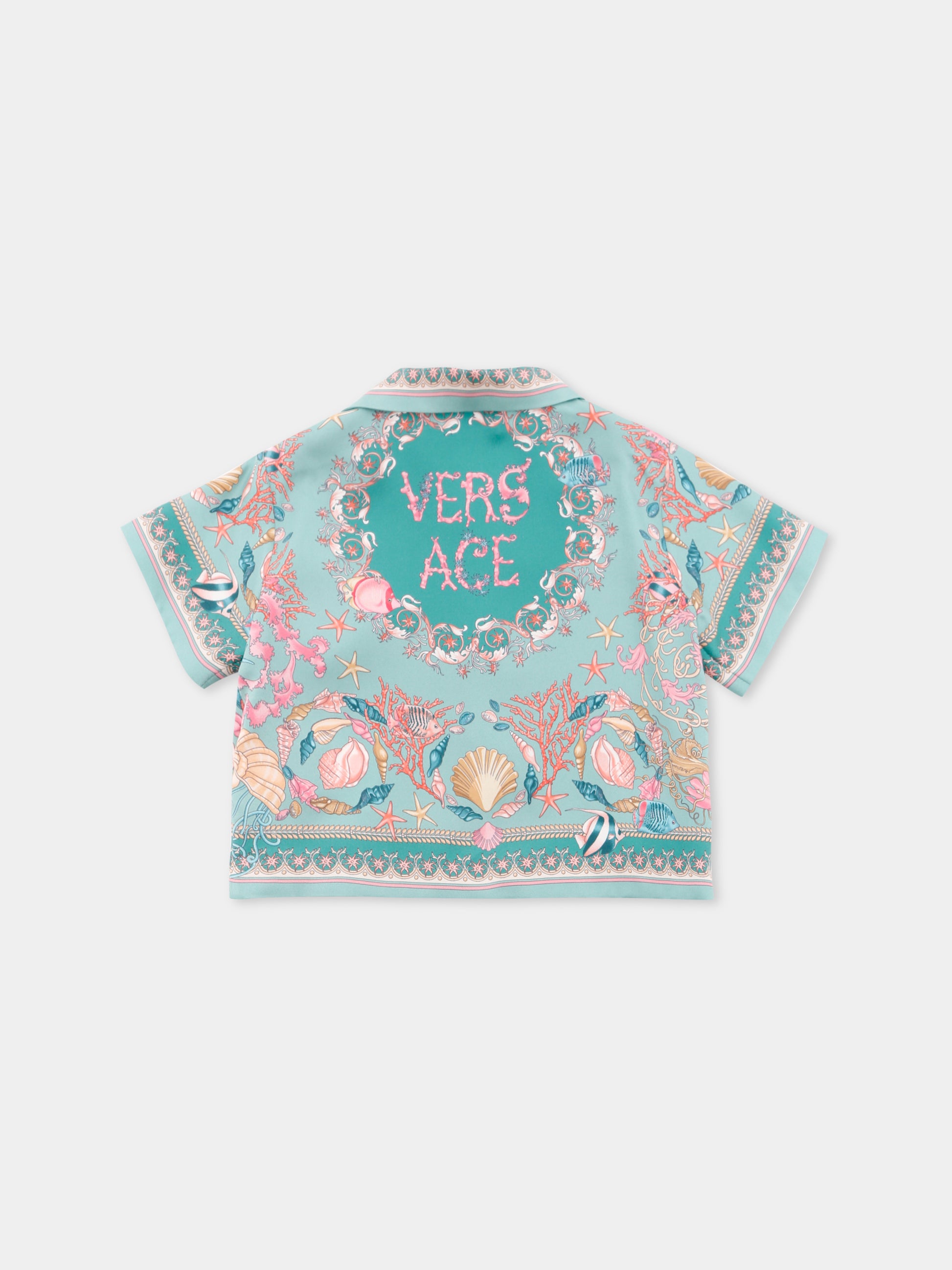 Camicia multicolor La Vacanza per neonati,Versace,1018697 1A15237 5GA30