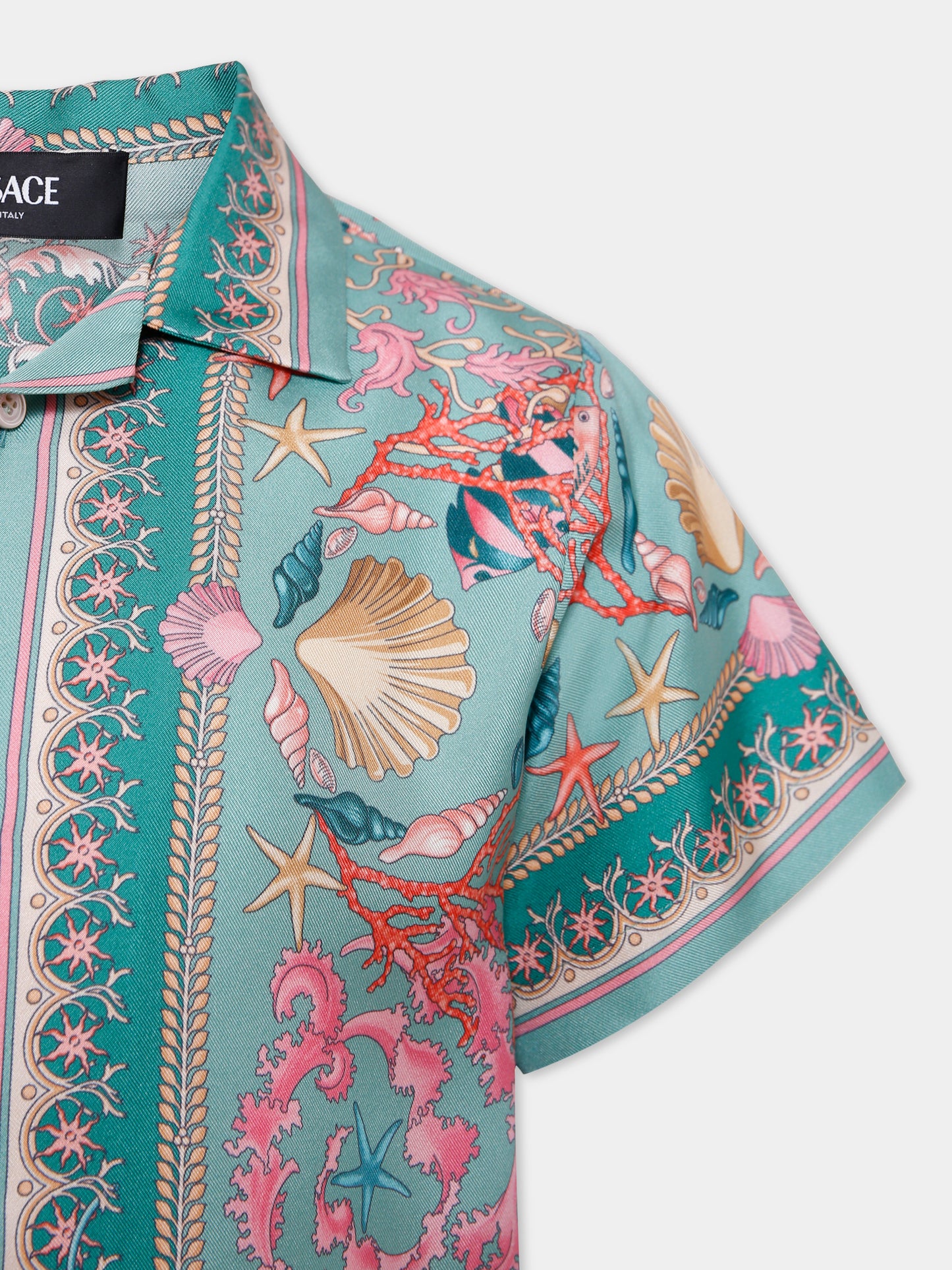 Camicia multicolor La Vacanza per bambini,Versace,1018697 1A15237 5GA30