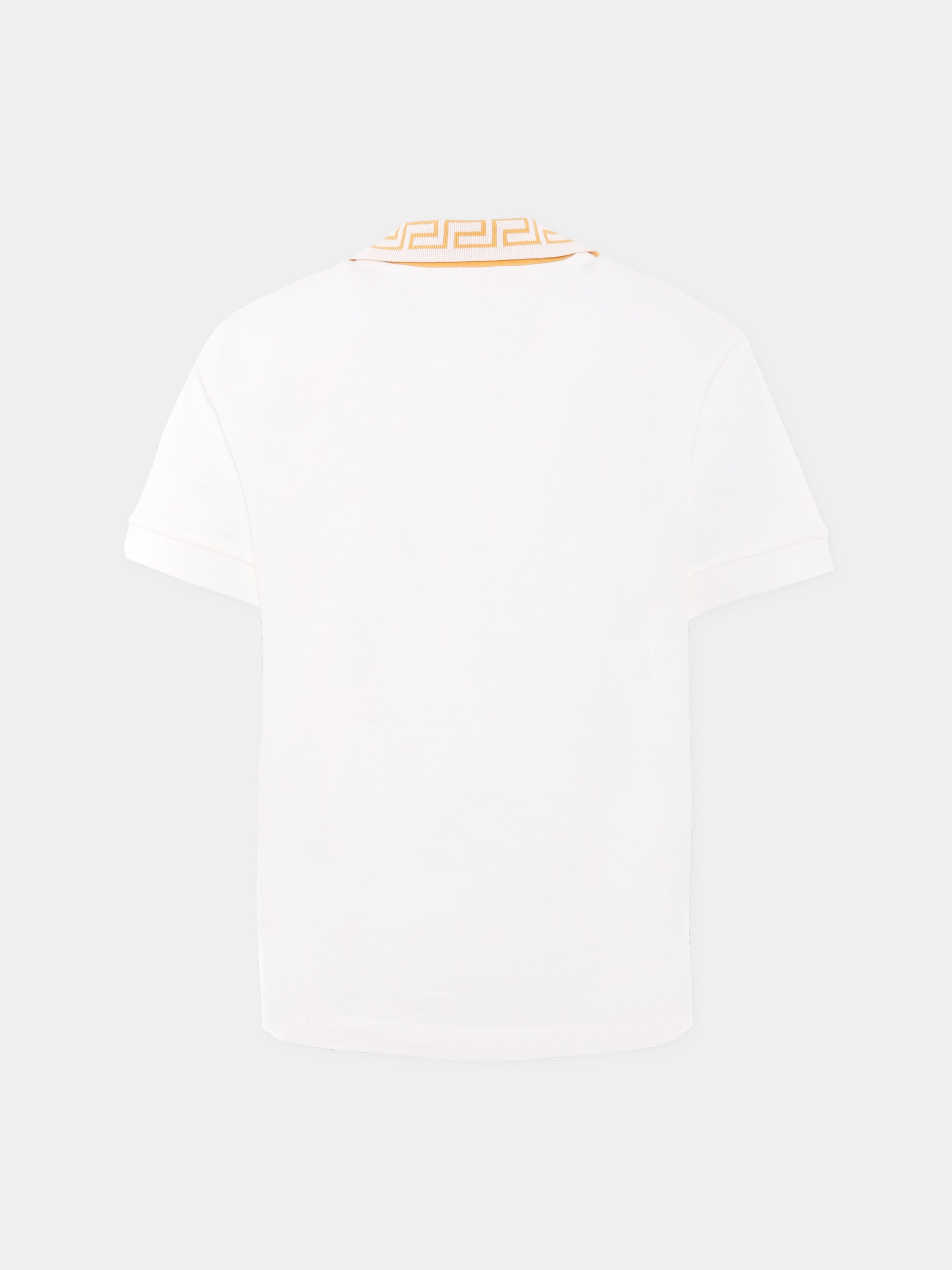 Polo avorio con Medusa per bambino,Versace,1018495 1A13012 2W110