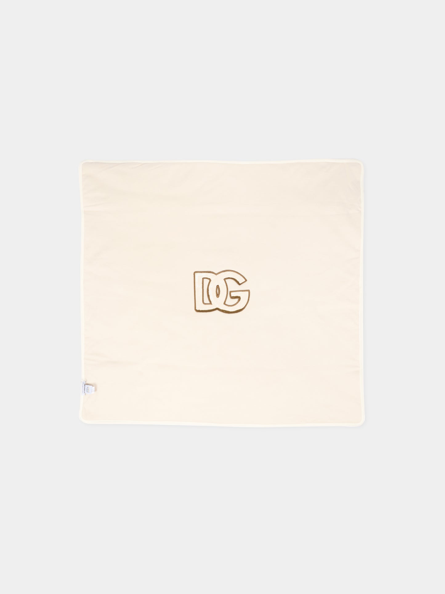 Coperta avorio per neonato con leopardo,Dolce & Gabbana Kids,LNJA88 G7PJZ S9000