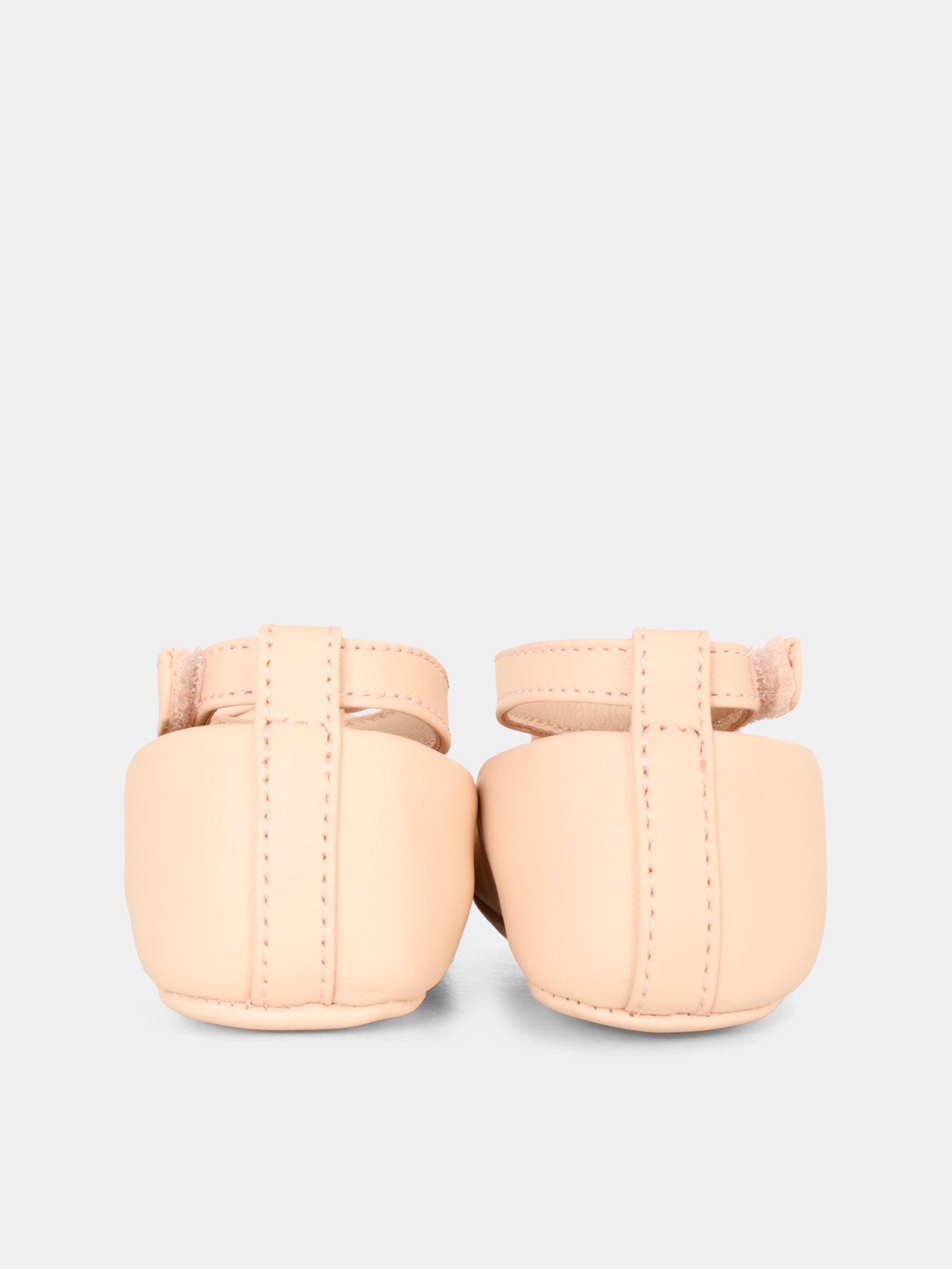 Ballerine rosa per neonata con logo,Dolce & Gabbana Kids,DK0065 AB793 80400