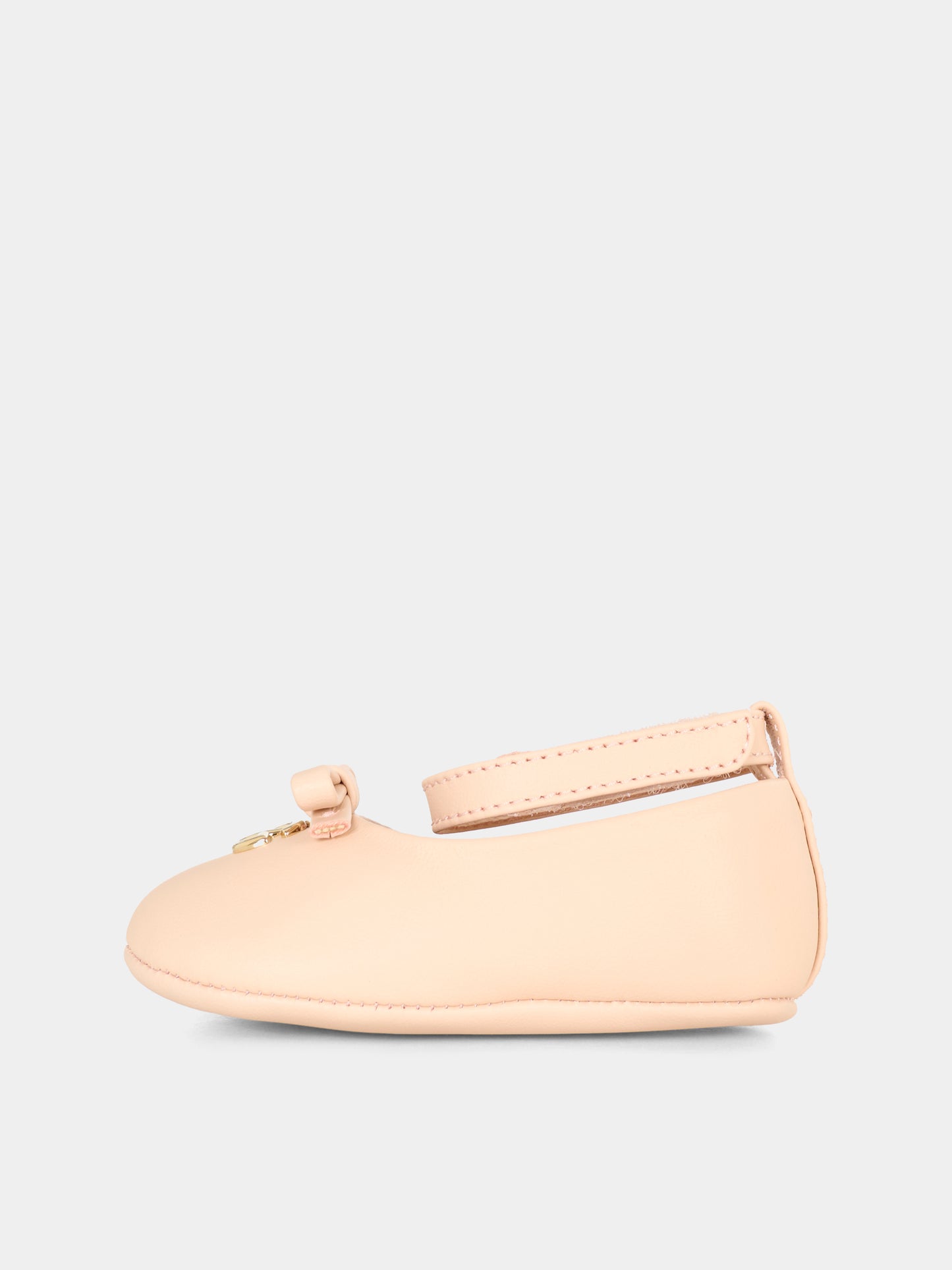 Ballerine rosa per neonata con logo,Dolce & Gabbana Kids,DK0065 AB793 80400