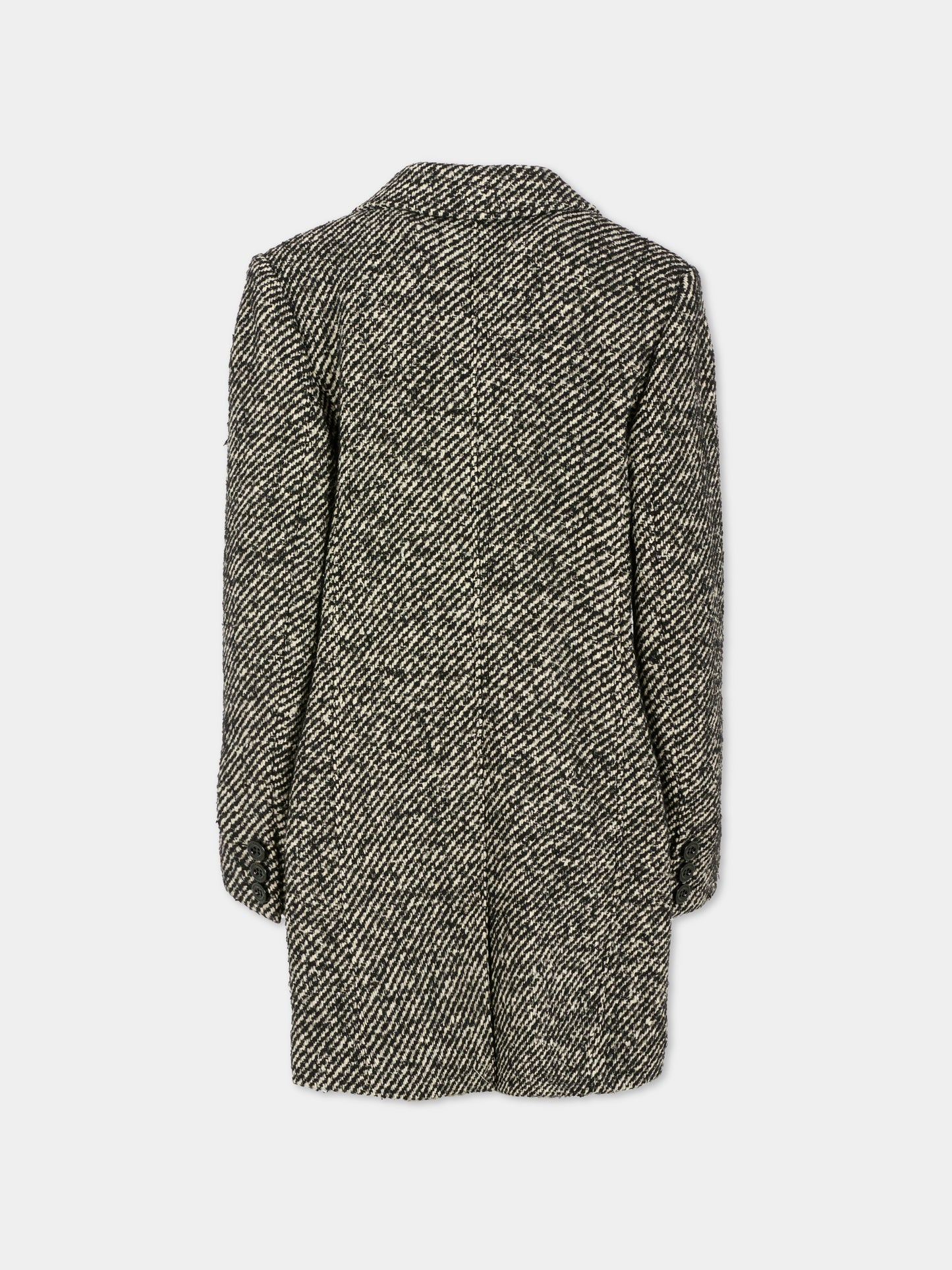 Cappotto bianco e nero per bambina,Dolce & Gabbana Kids,L54C62 FMZAI S8030