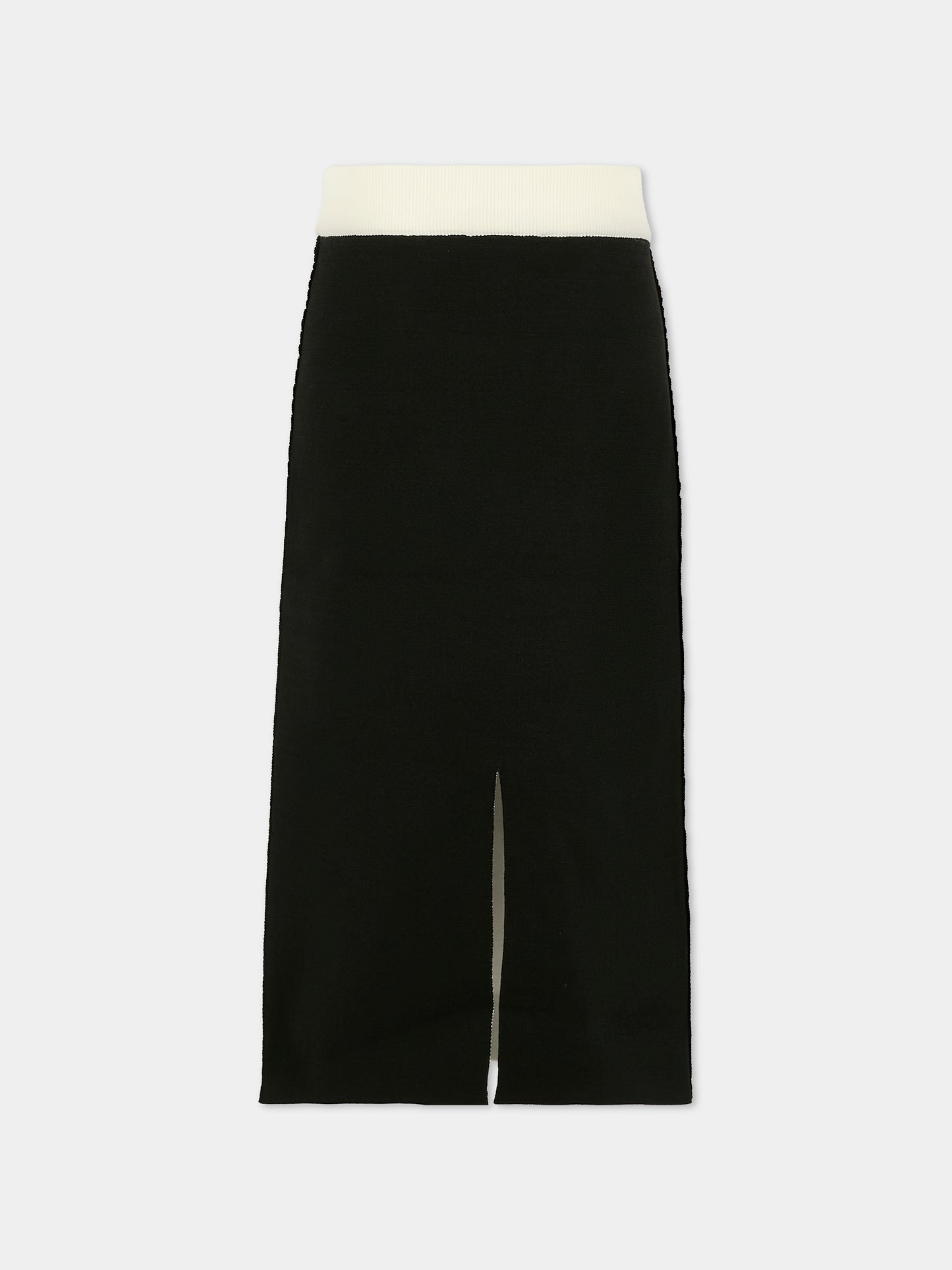 Gonna nera per bambina con logo bianco,Dkny,D62486 M91