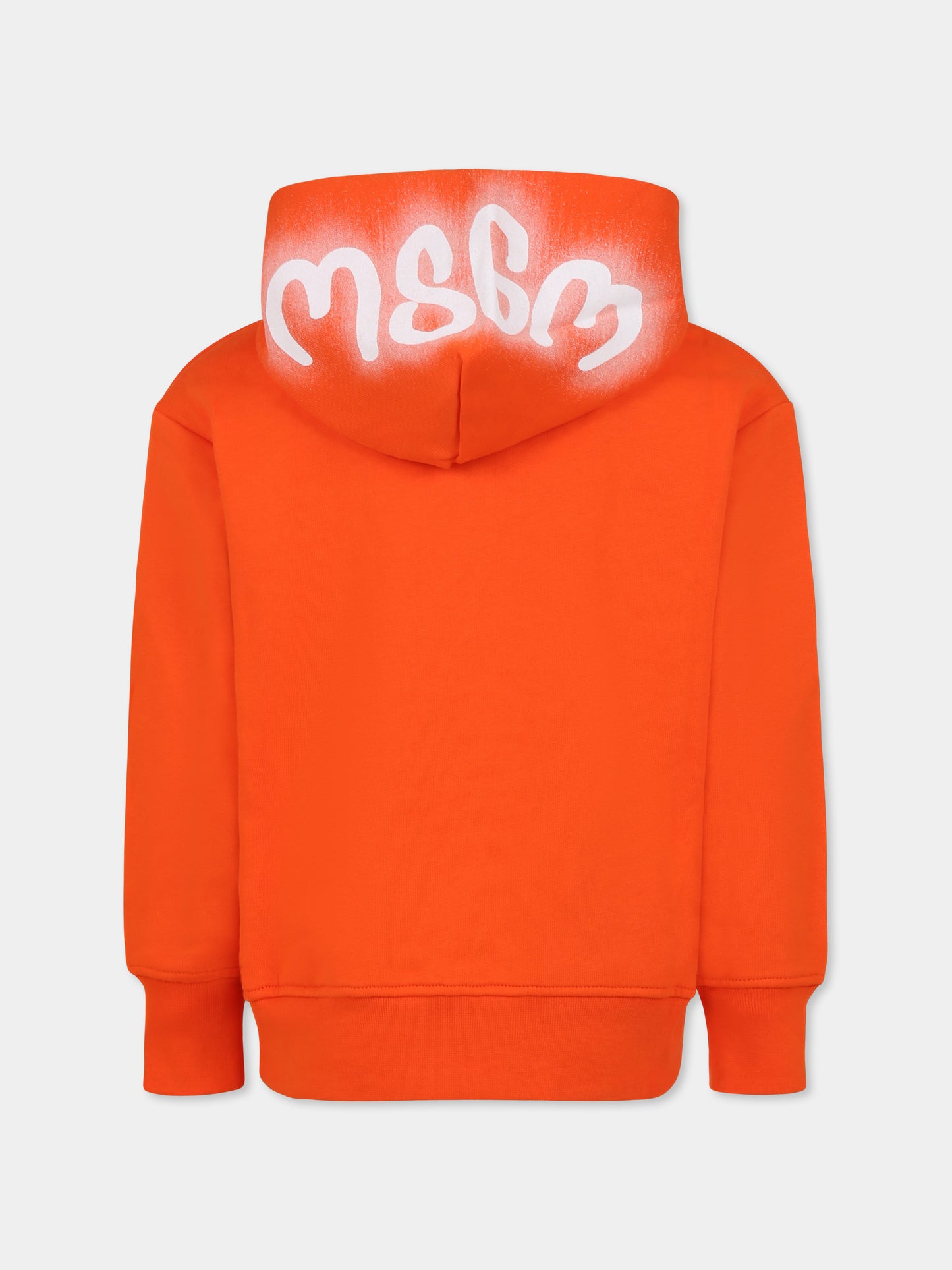 Felpa arancione per bambino con logo,Msgm Kids,F4MSJBHS095 030