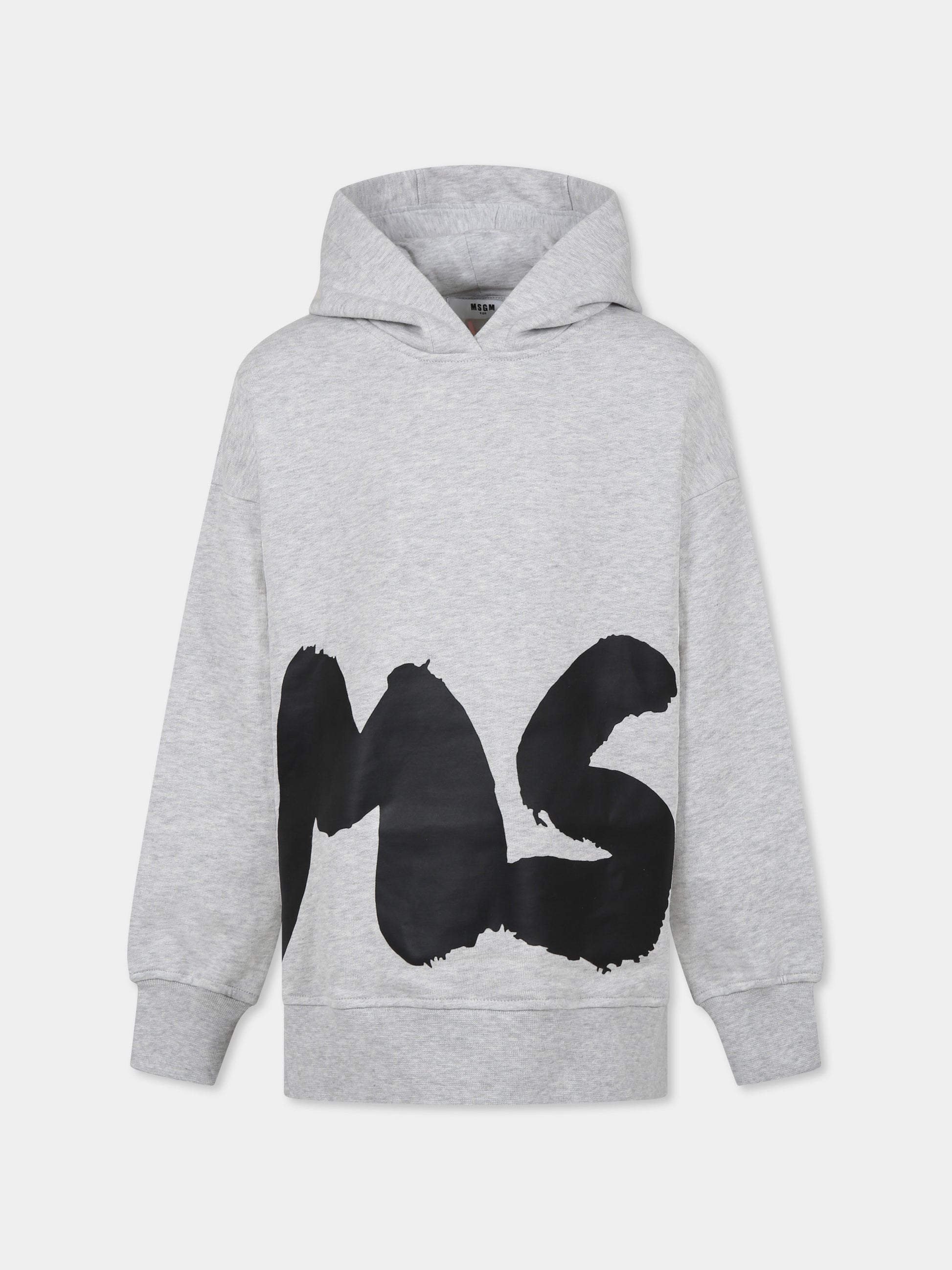 Vestito grigio per bambina con logo,Msgm Kids,F4MSJGDR070 107