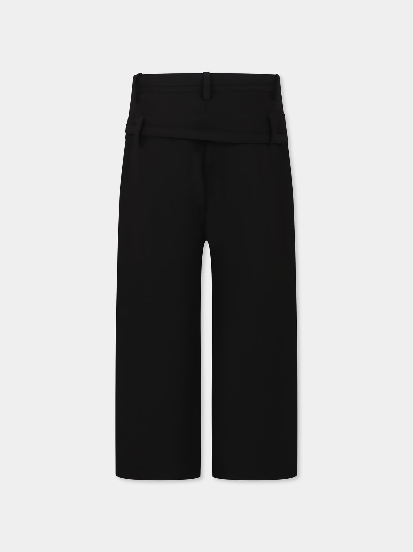 Pantaloni neri per bambina con logo,Msgm Kids,F4MSJGPA146 110