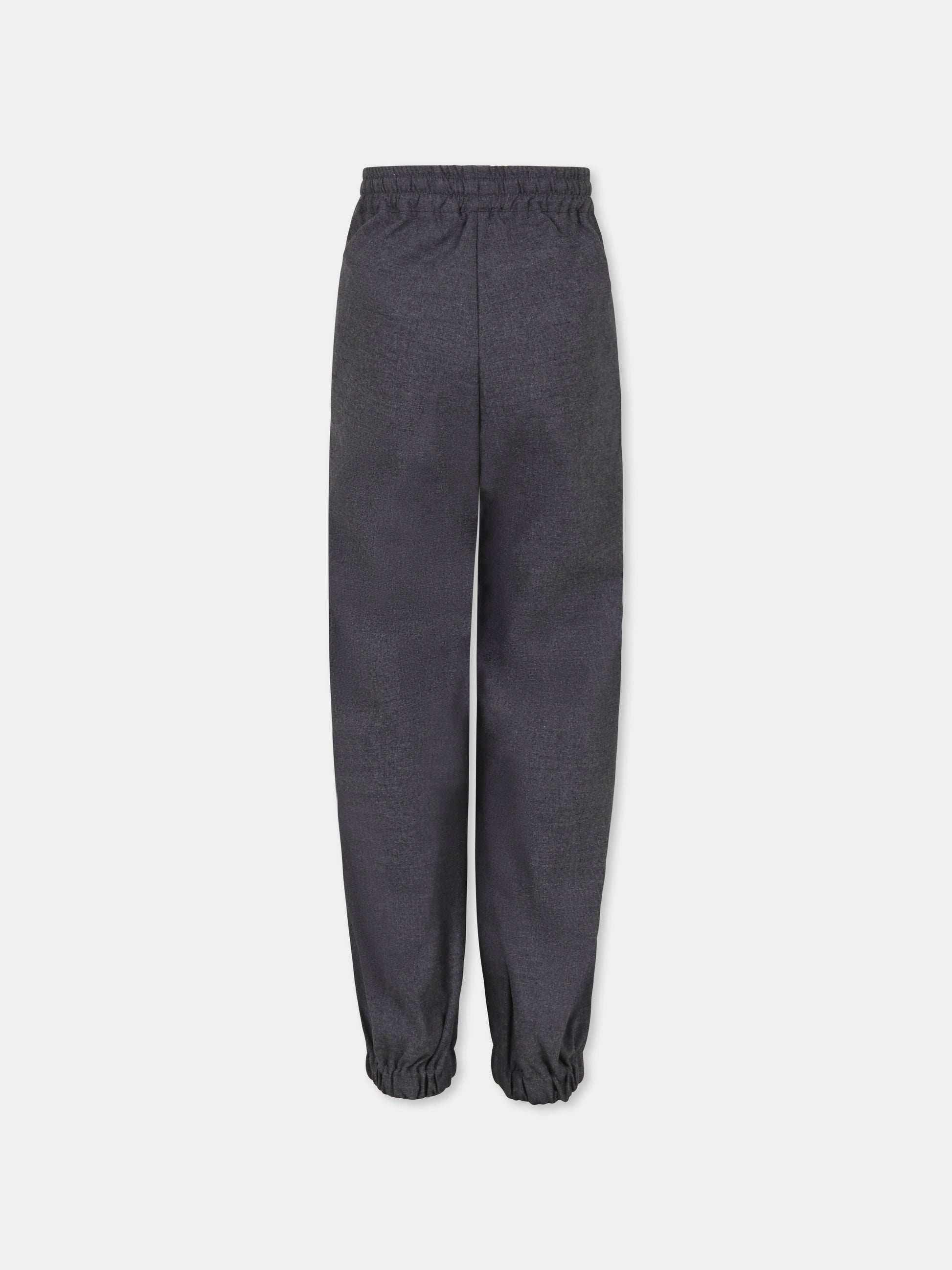 Pantaloni grigi per bambina con logo,Msgm Kids,F4MSJGPA237 101