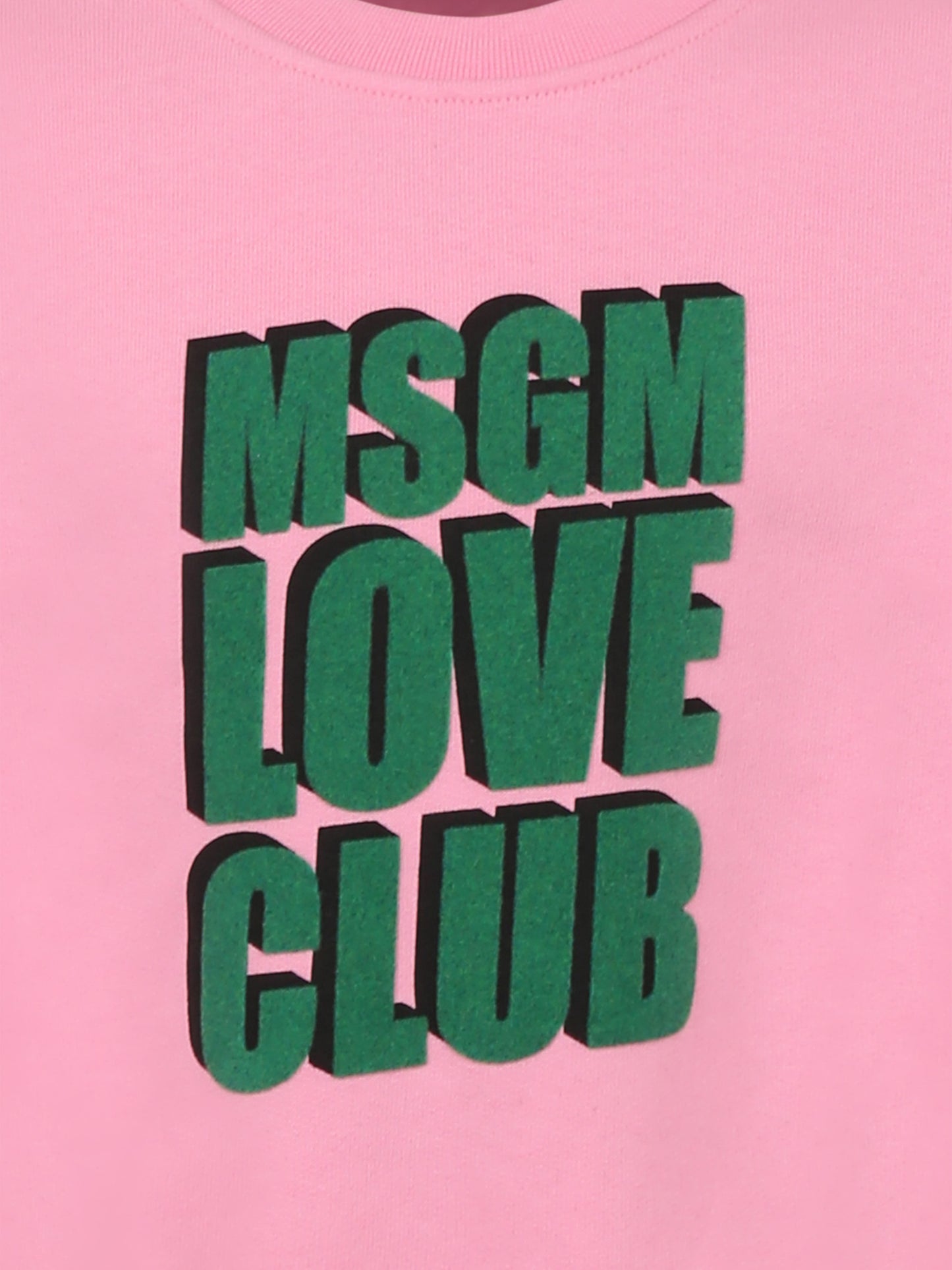 Pink sweatshirt for girl with logo
