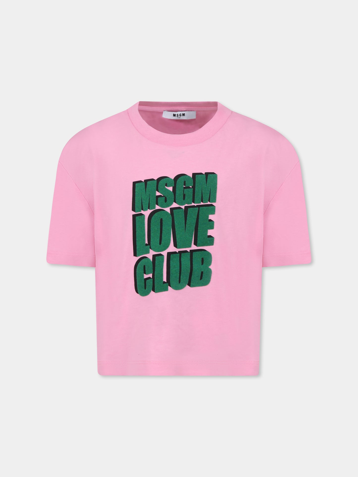 Pink t-shirt for girl with logo