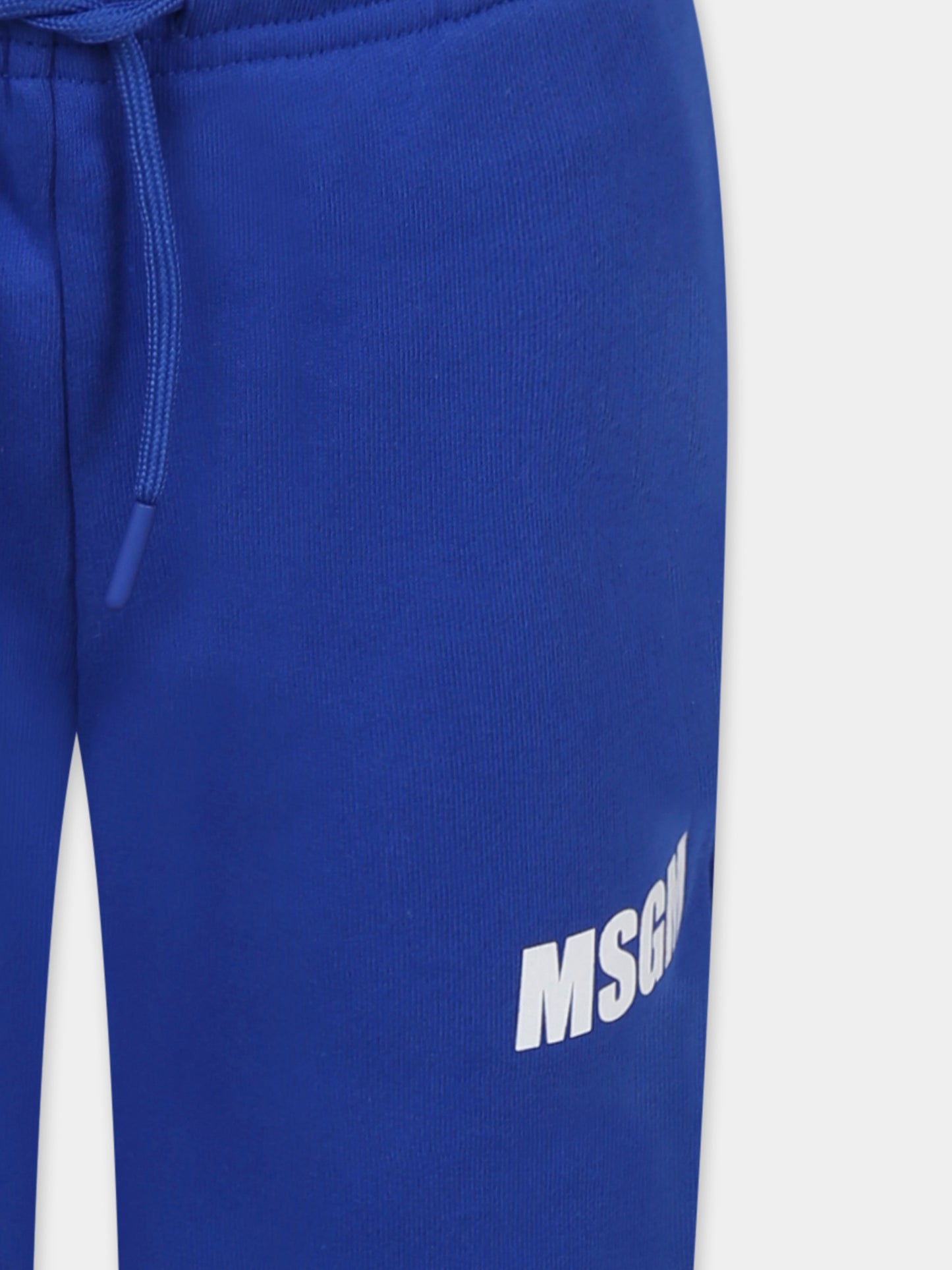 Pantaloni blu per bambini con logo,Msgm Kids,F4MSJUFP062 130