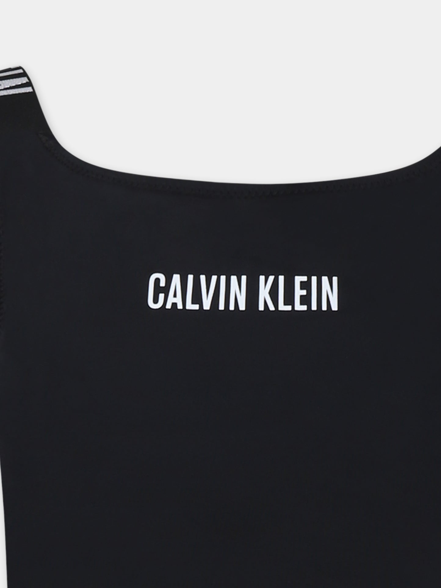 Costume intero nero per bambina con logo,Calvin Klein Kids,KY0KY00057 BEH