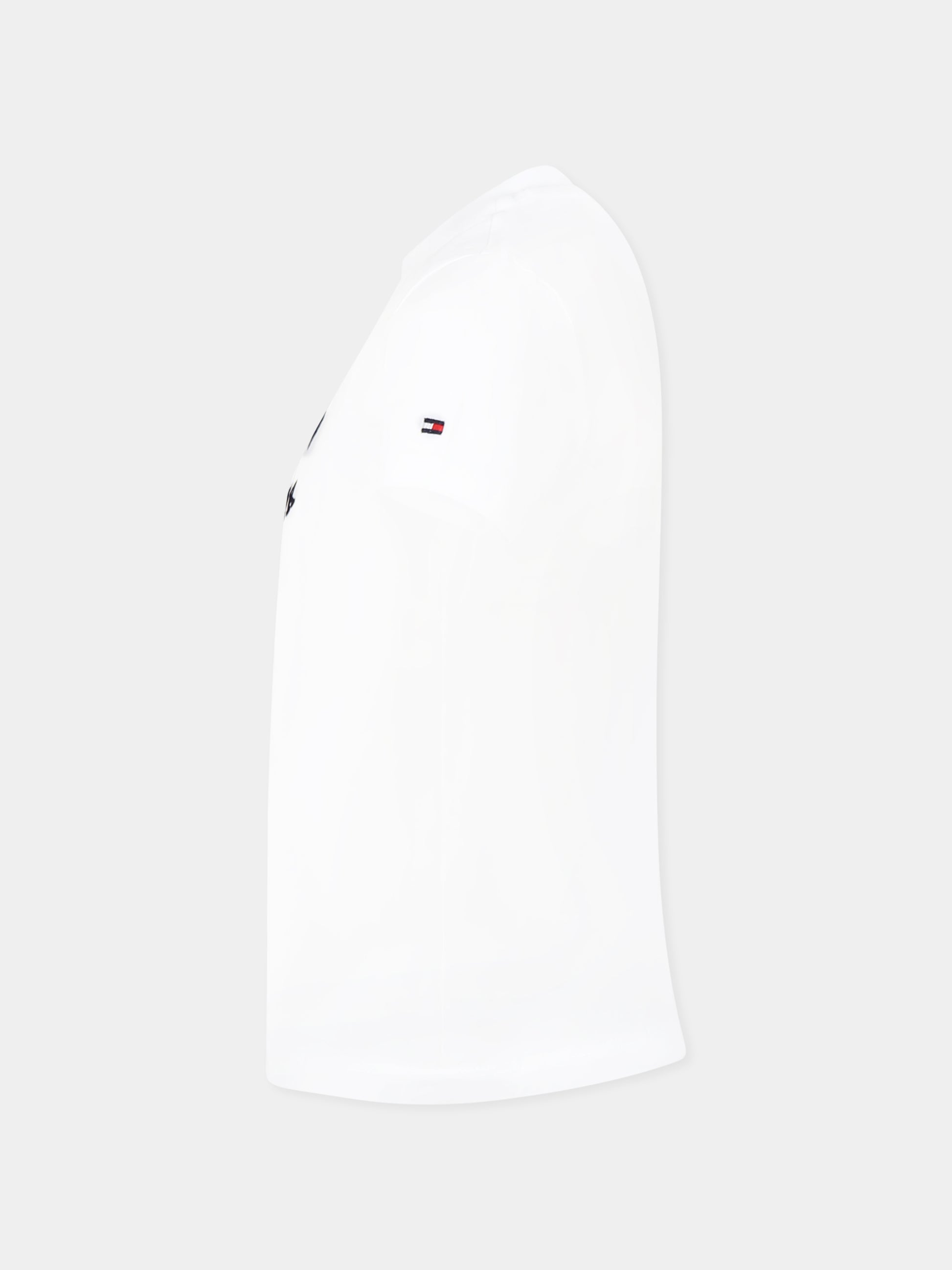 T-shirt bianca per bambino con logo,Tommy Hilfiger Junior,KB0KB08658 YBR