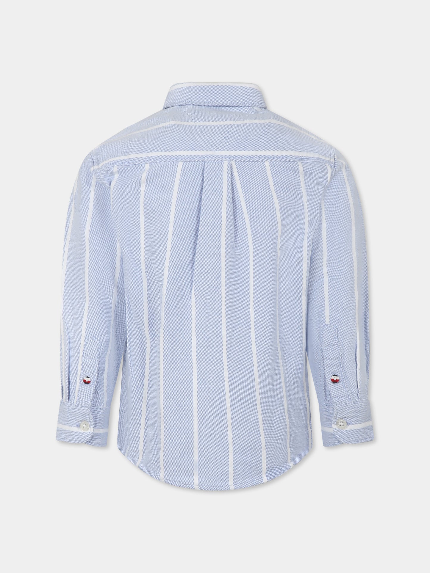 Light blue shirt for boy with flag