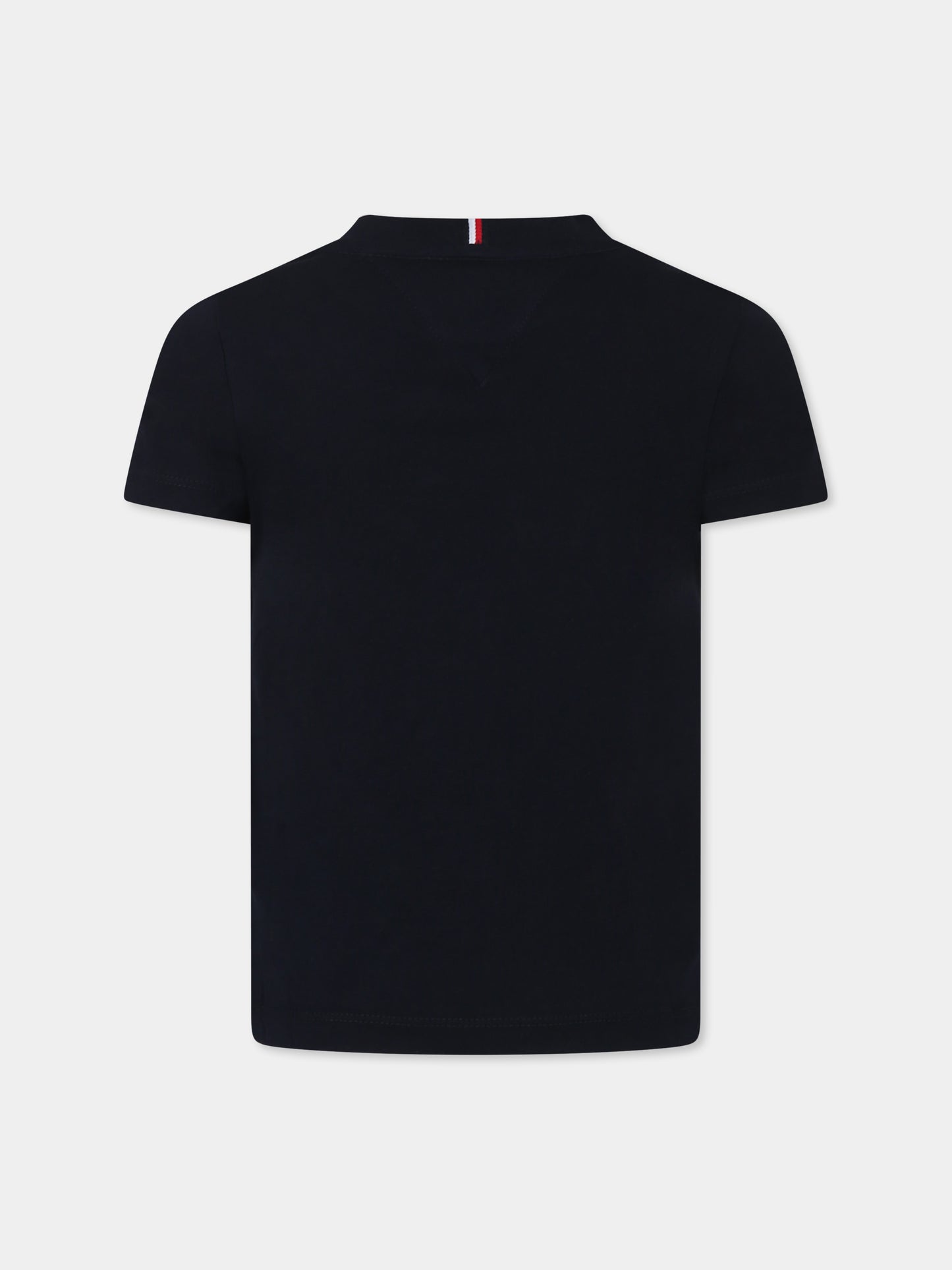T-shirt blu per bambino con logo,Tommy Hilfiger Junior,KB0KB09158 DW5