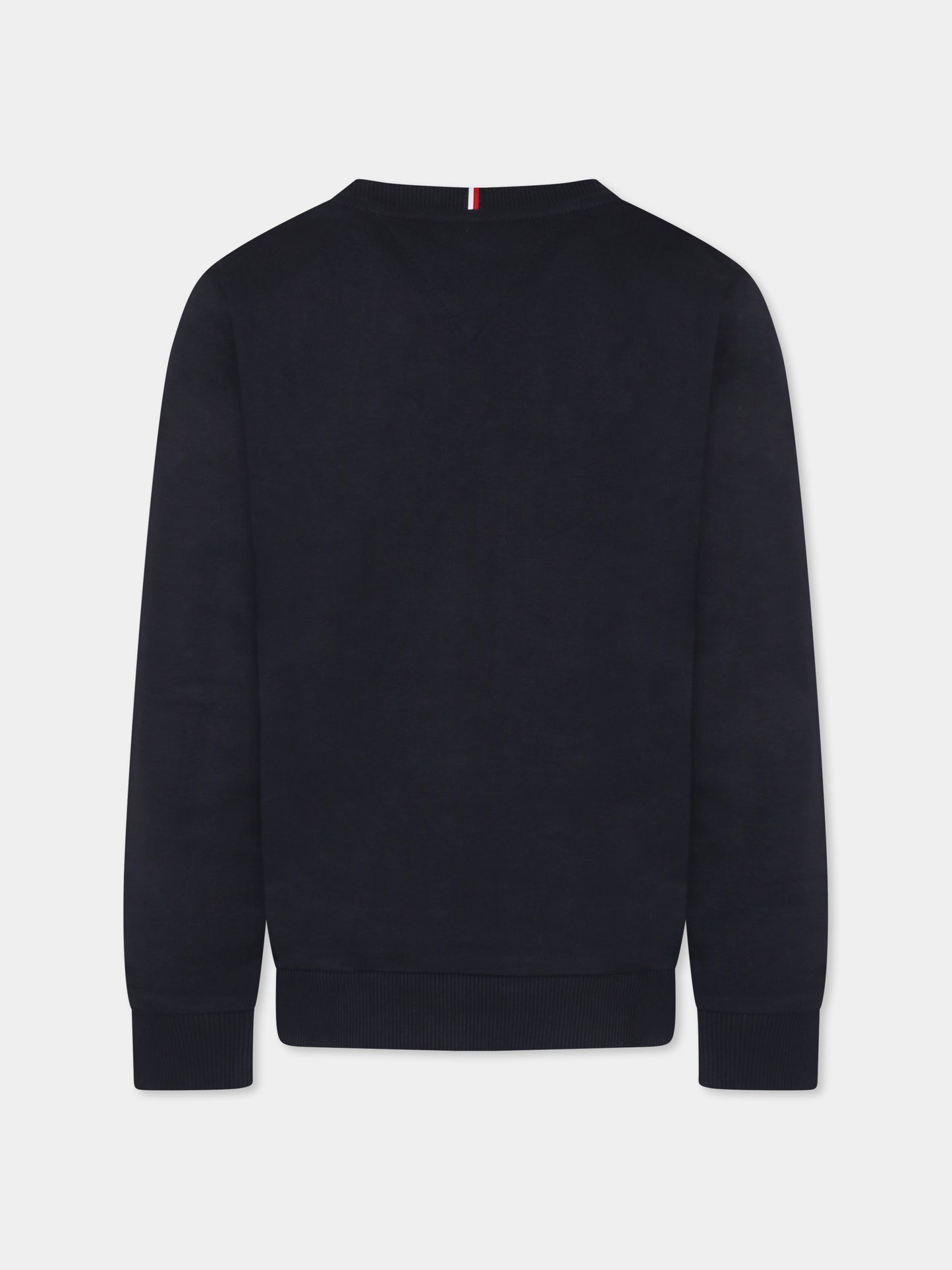 Felpa blu per bambino con logo,Tommy Hilfiger Junior,KB0KB08713 DW5