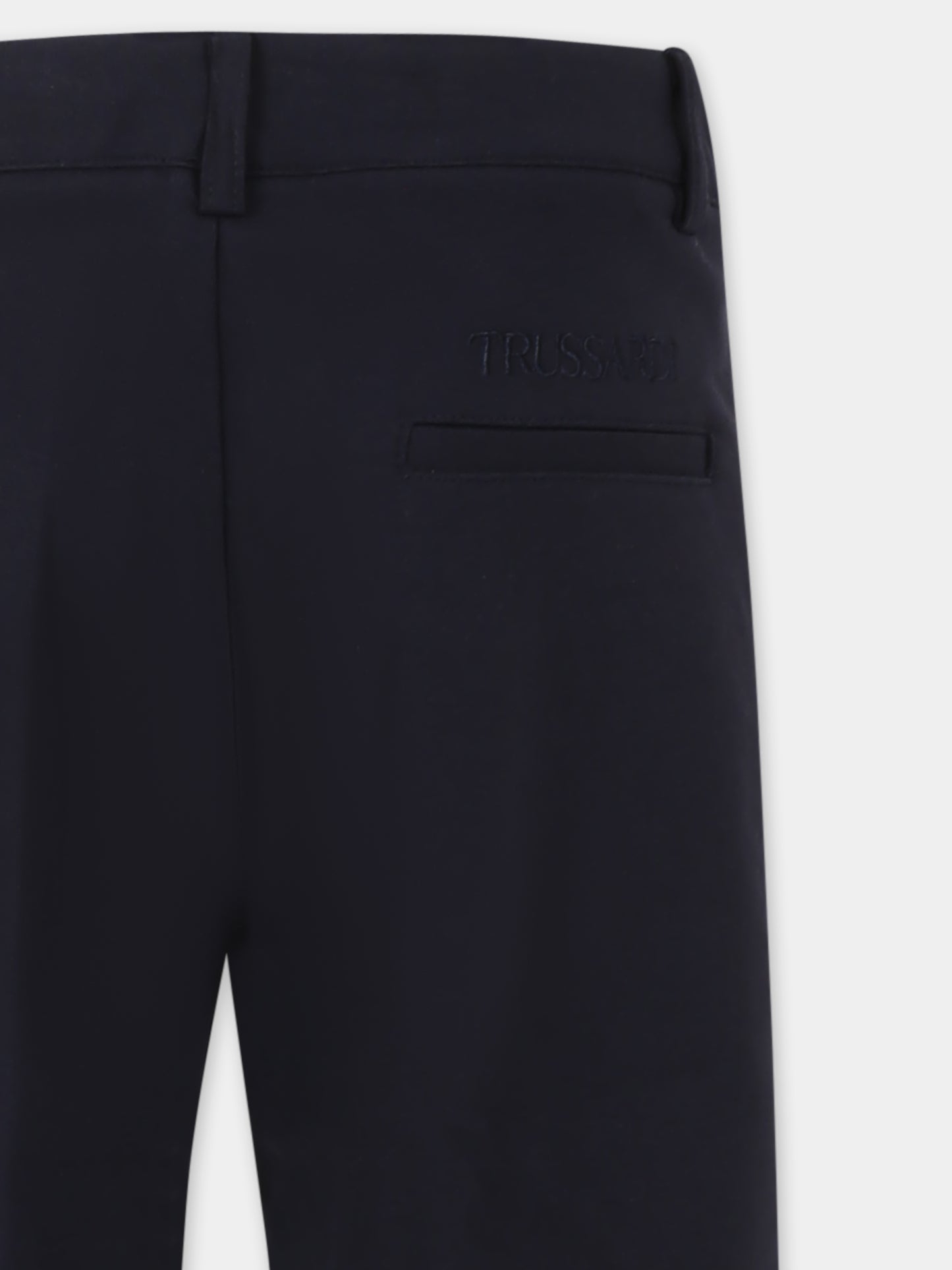 Shorts blu per neonato con logo,Trussardi Junior,TBP25028BE BLUE NAVY