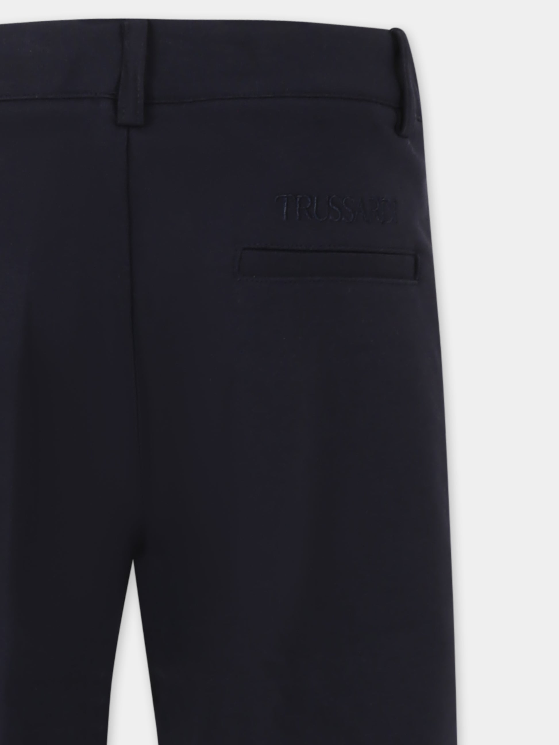 Shorts blu per neonato con logo,Trussardi Junior,TBP25028BE BLUE NAVY