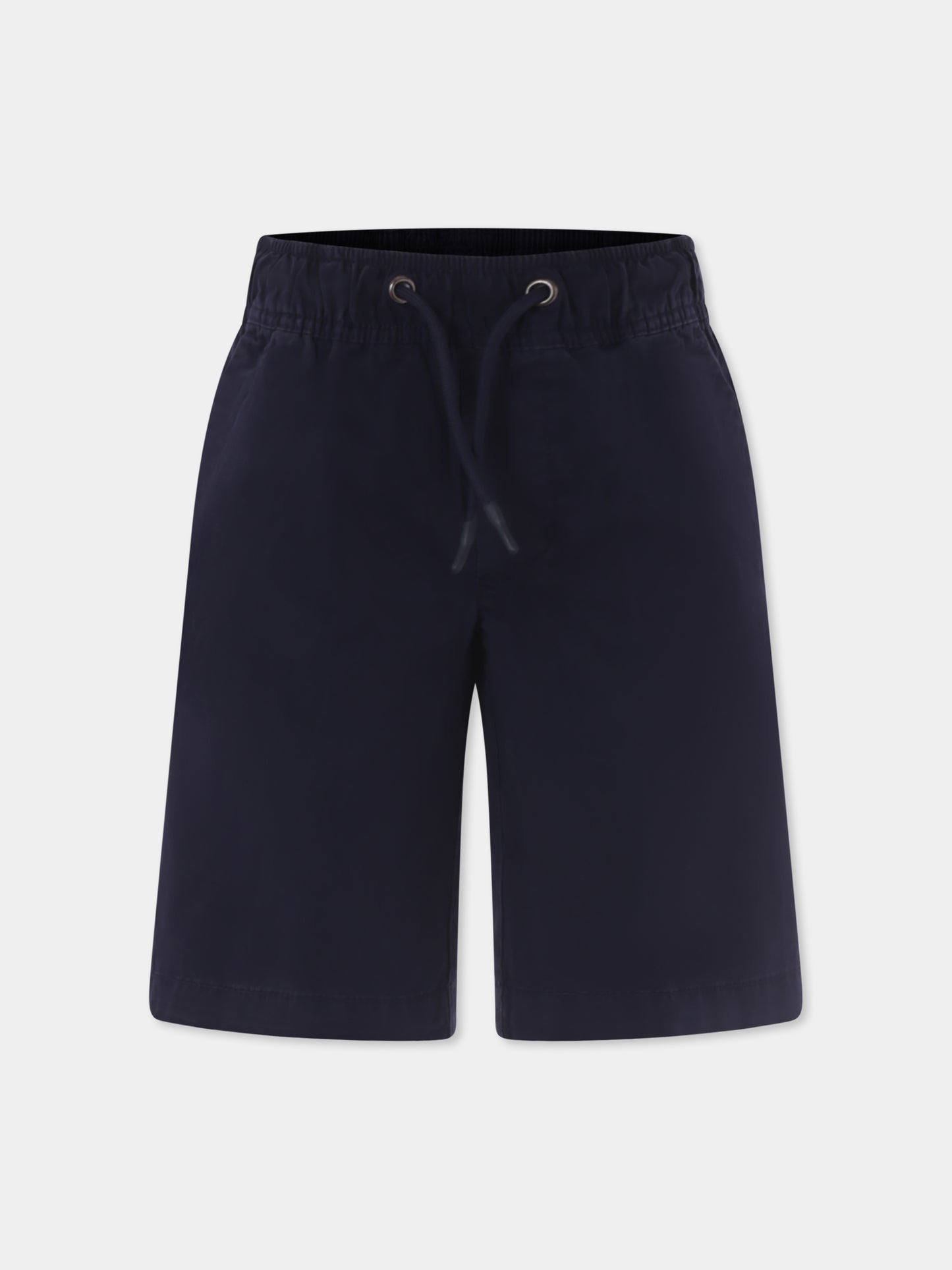 Shorts blu per bambino con logo,Trussardi Junior,TBP25076BE BLUE NAVY