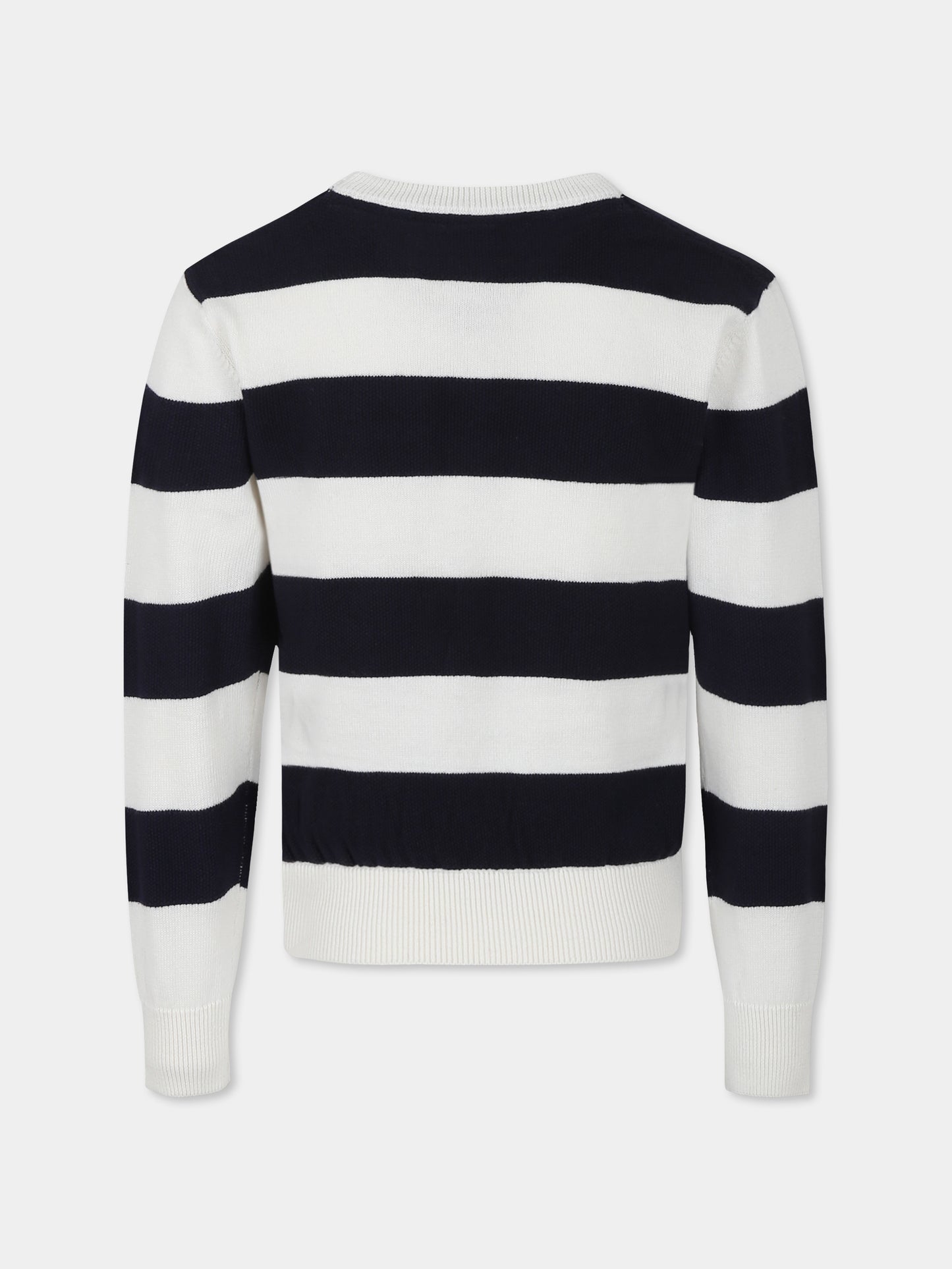 Maglione bianco per bambino con logo,Trussardi Junior,TBP25090MA WHITE