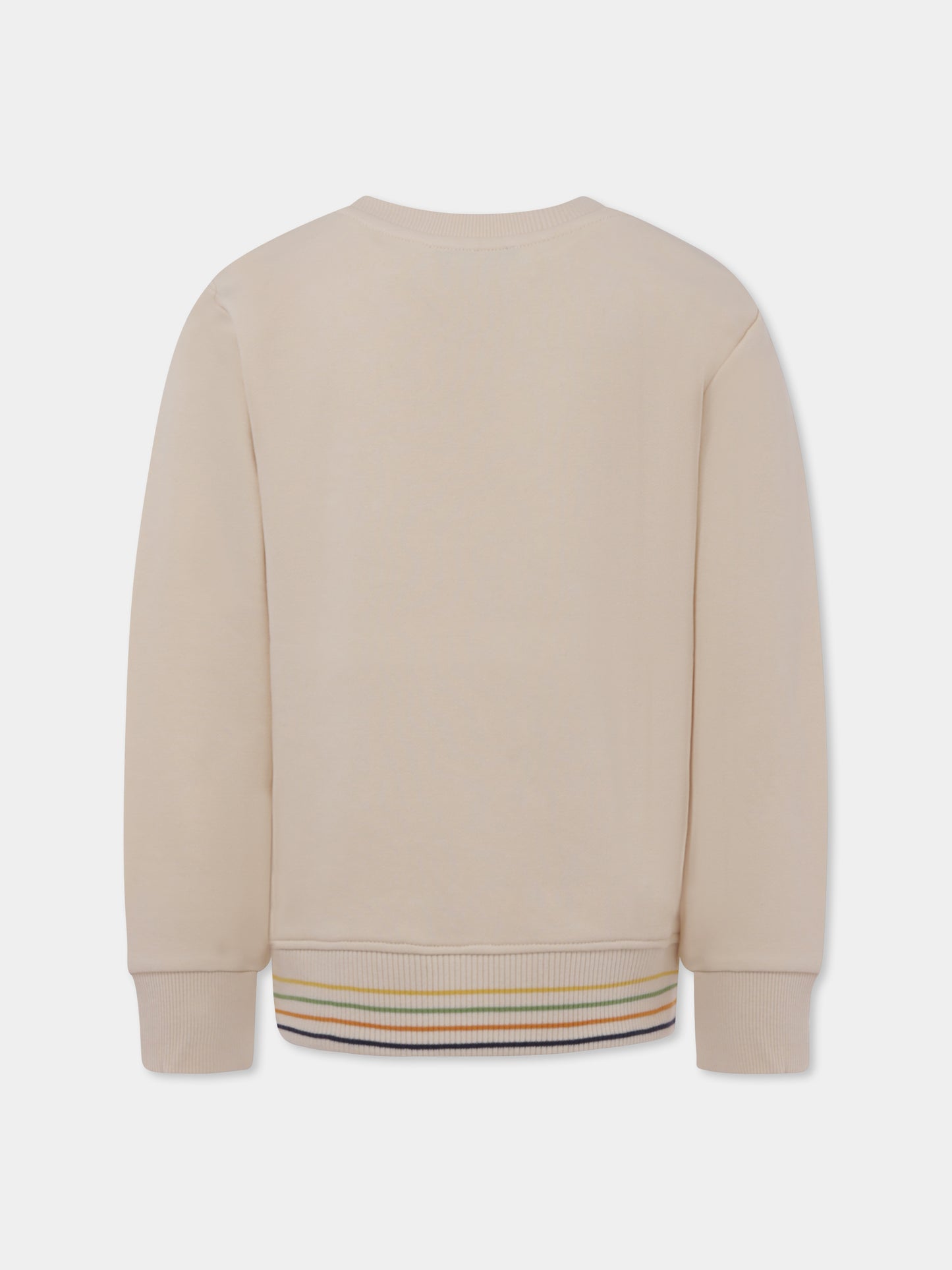 Felpa avorio per bambino con loghi,Trussardi Junior,TBP25145FE BUTTER