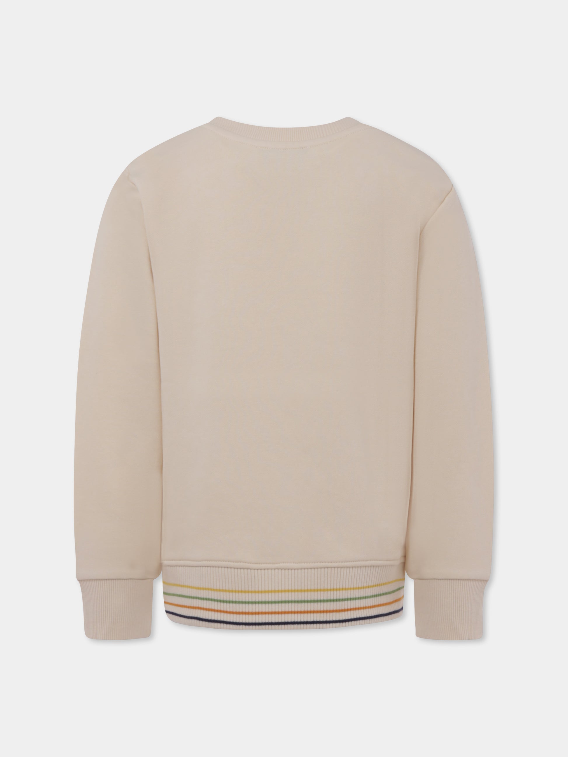 Felpa avorio per bambino con loghi,Trussardi Junior,TBP25145FE BUTTER