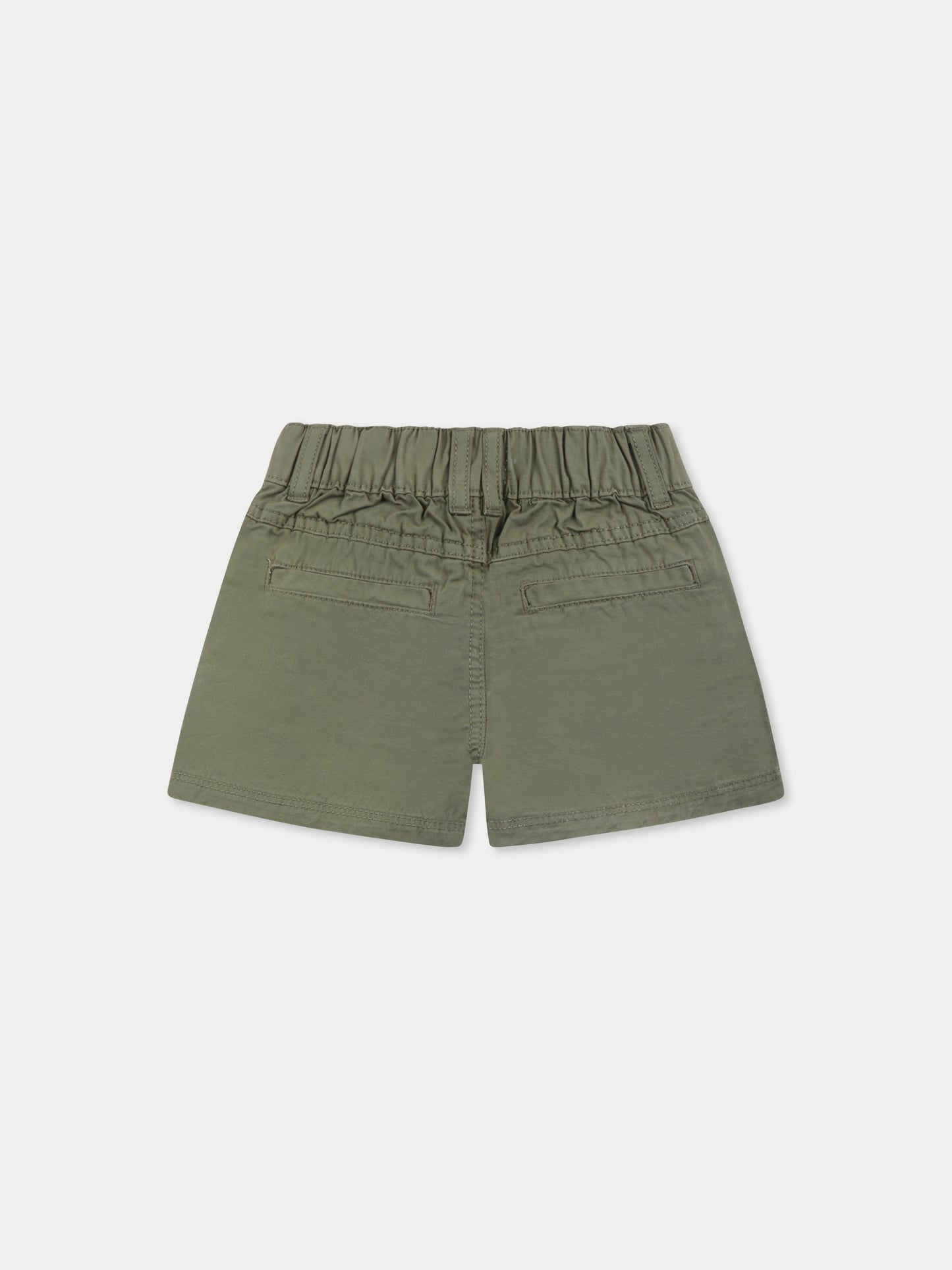 Shorts verdi per neonato con logo,Trussardi Junior,TIP25041BE GREEN ALOE