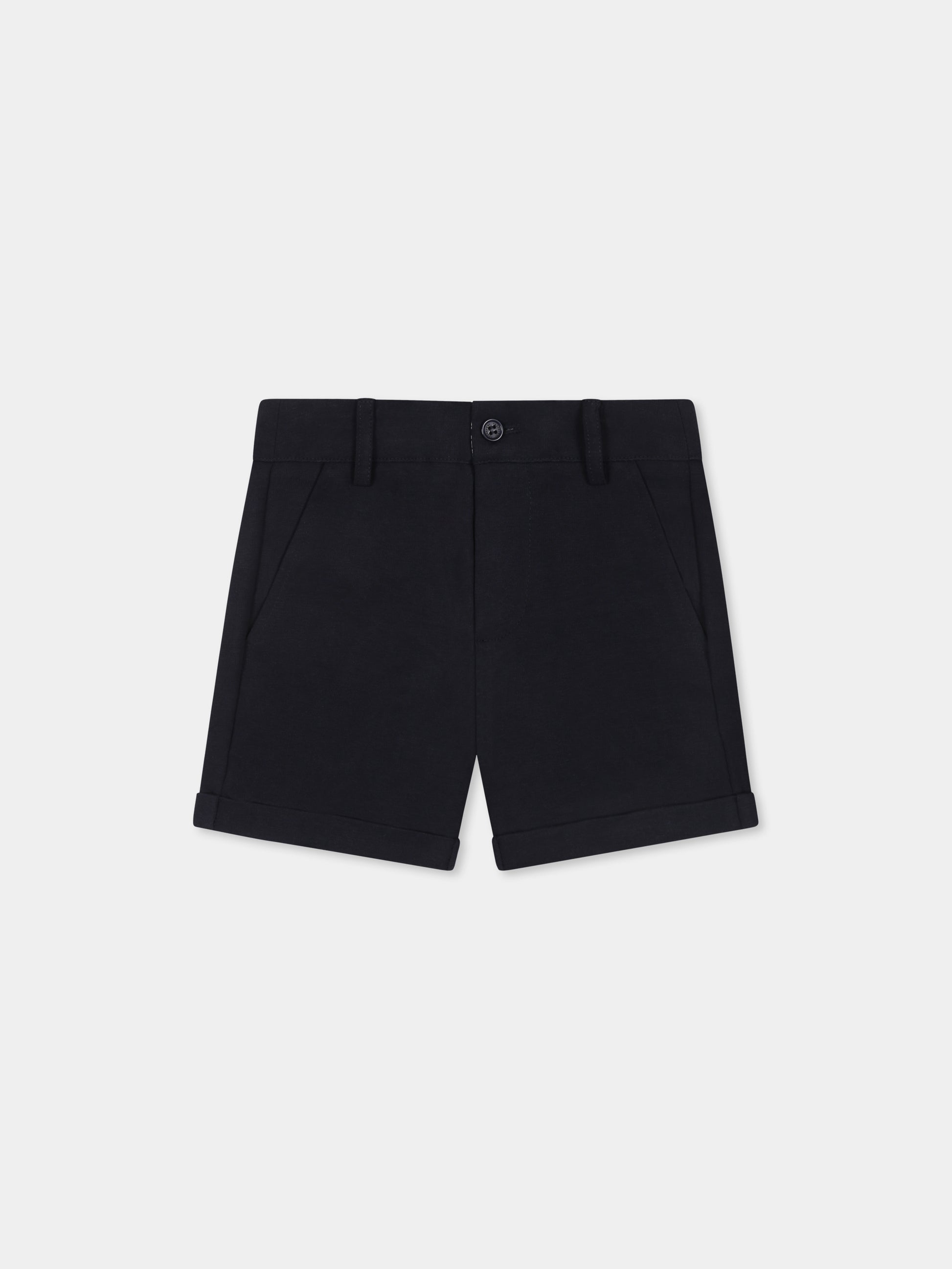 Shorts blu per neonato con logo,Trussardi Junior,TIP25052BE BLUE NAVY