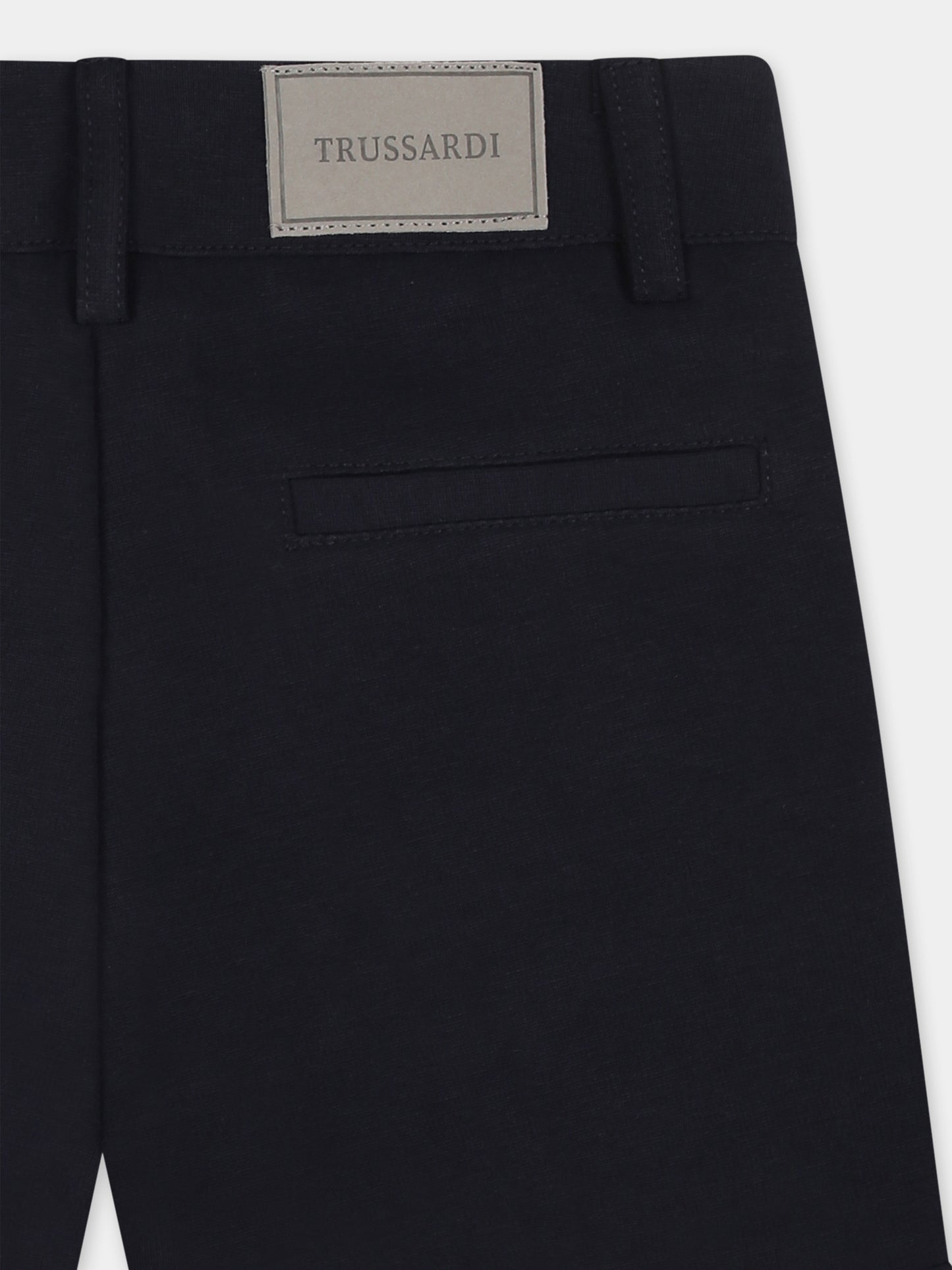 Shorts blu per neonato con logo,Trussardi Junior,TIP25052BE BLUE NAVY