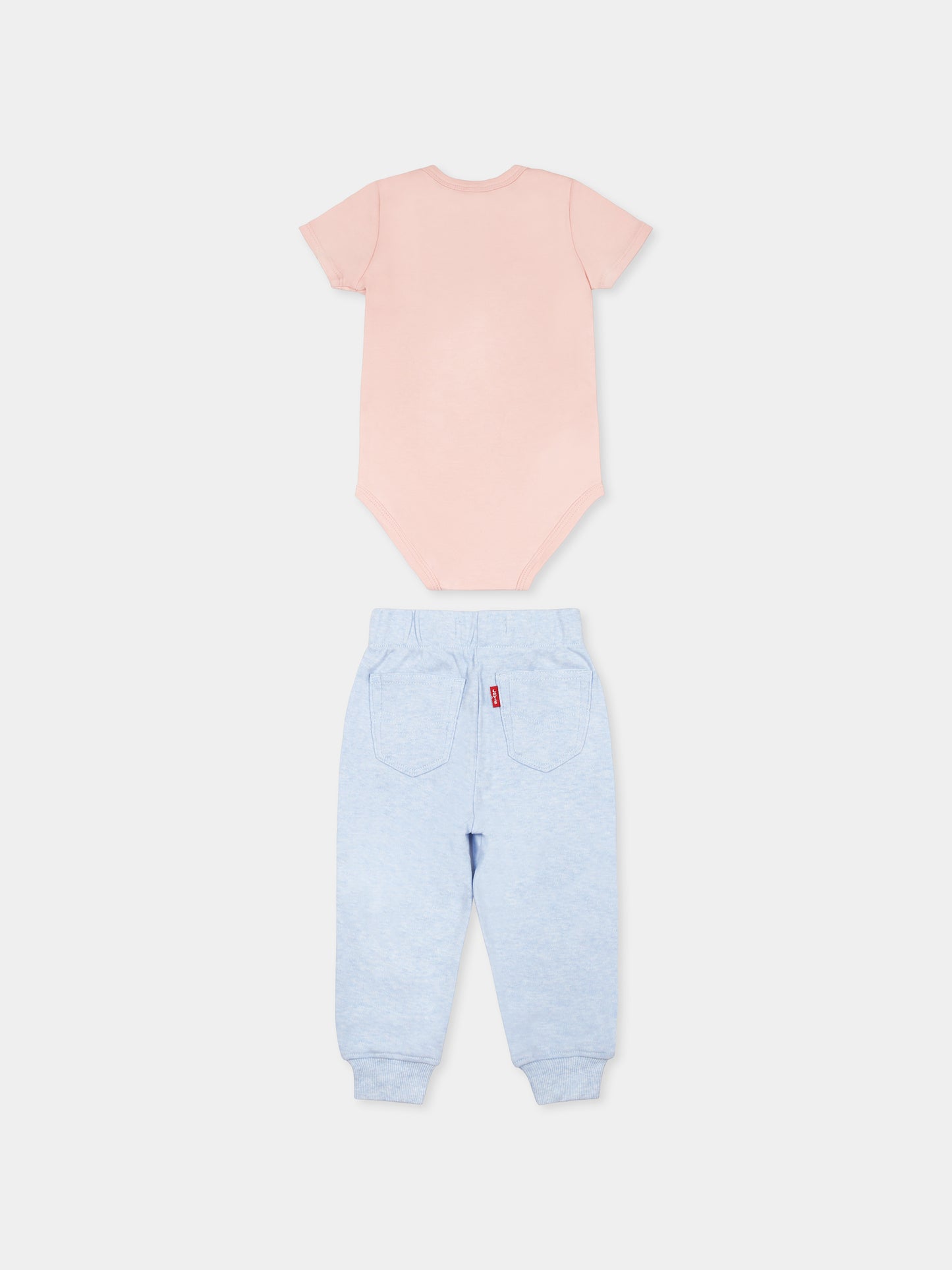 Pink suit for baby girl with logo