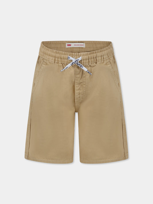 Shorts beige per bambino,Levi's Kids,8EH006 X6R