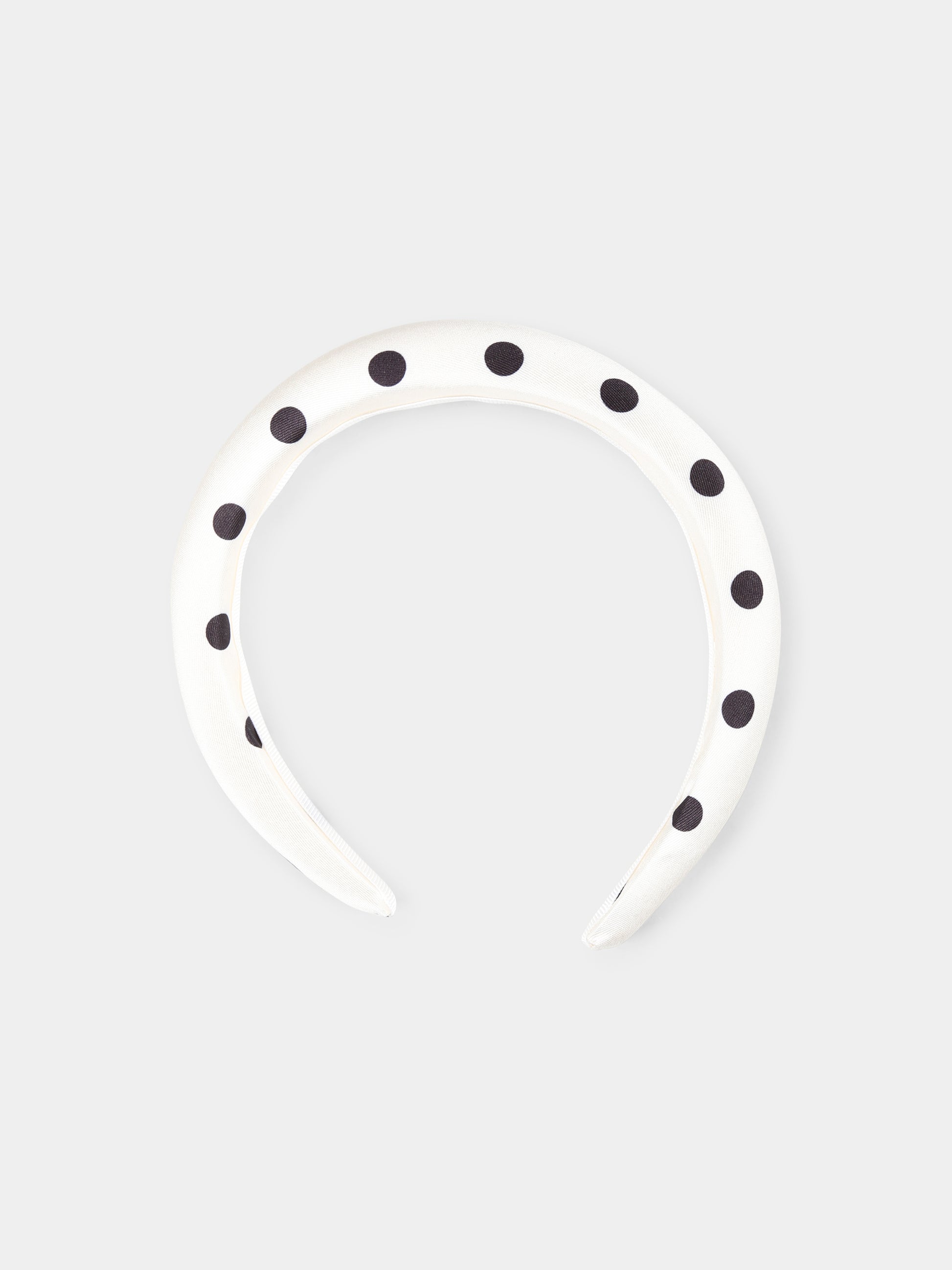 Cerchietto avorio per bambina con pois,Self-portrait,SS25-722-C