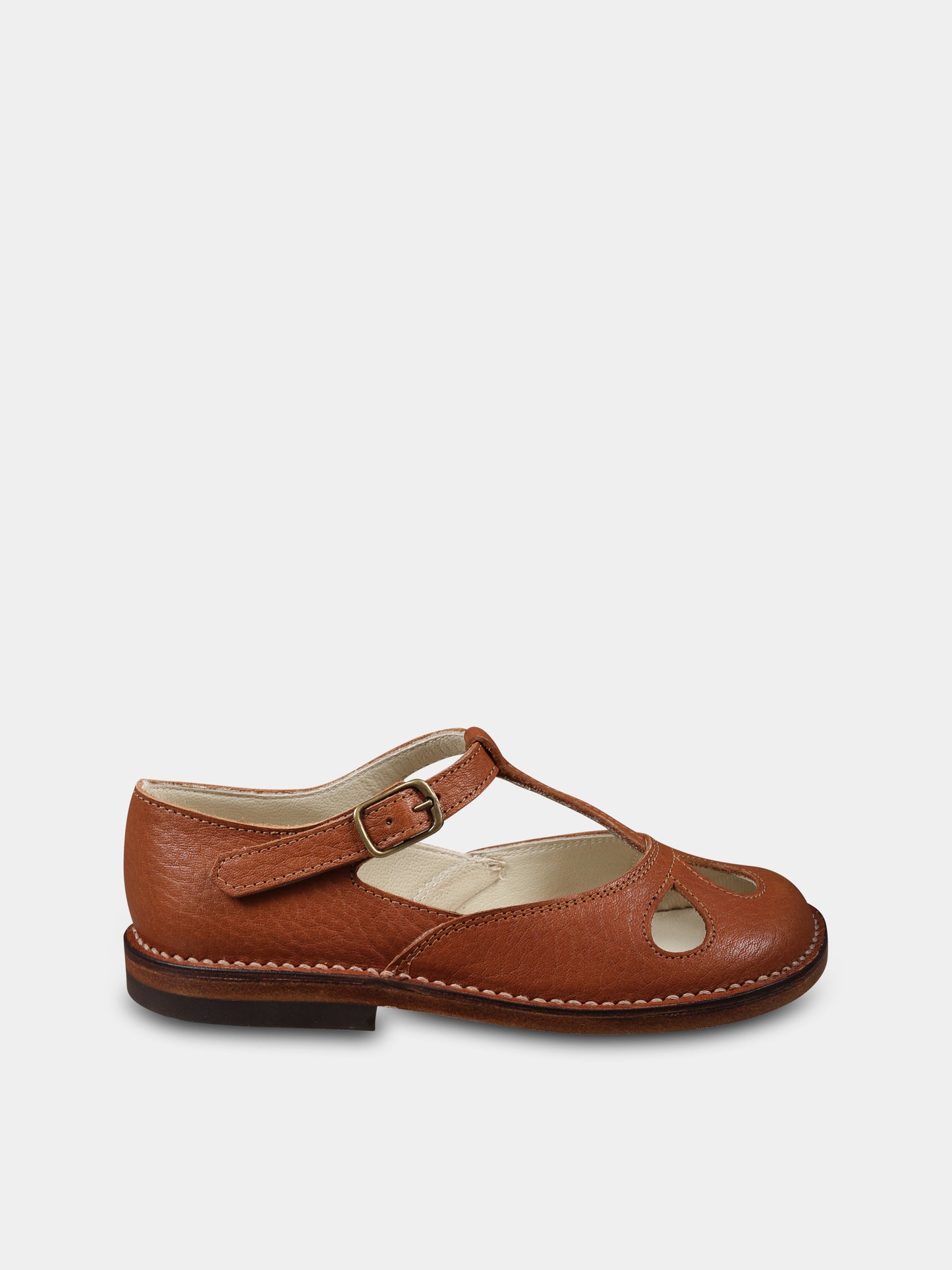 Ballerine Lucy marroni per bambina,Pèpè,LUCY/FV-KASC BROWN